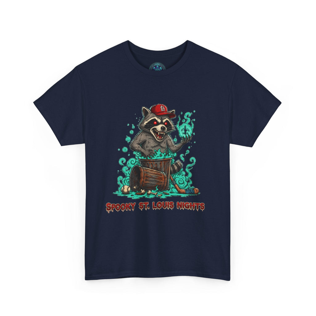 Spooky St. Louis Nights Raccoon Tee – Halloween Streetwear