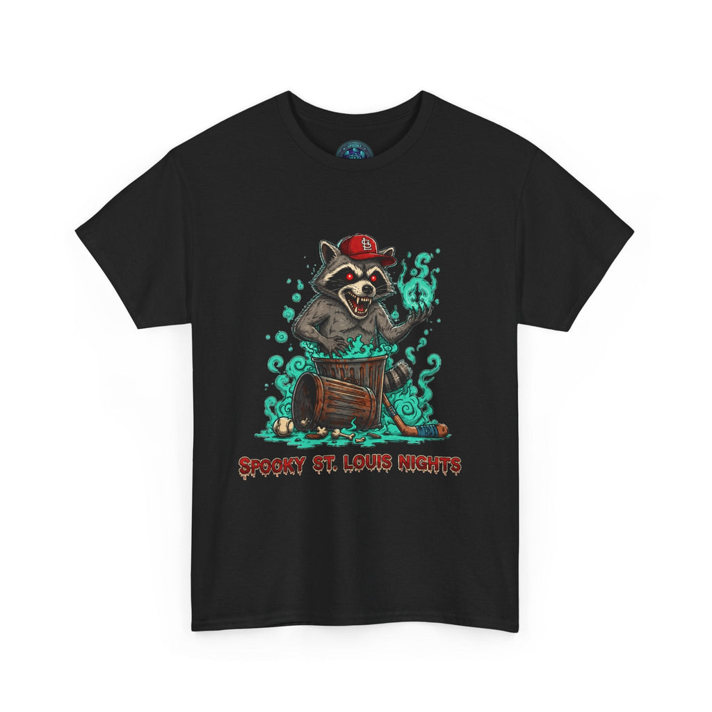 Spooky St. Louis Nights Raccoon Tee – Halloween Streetwear