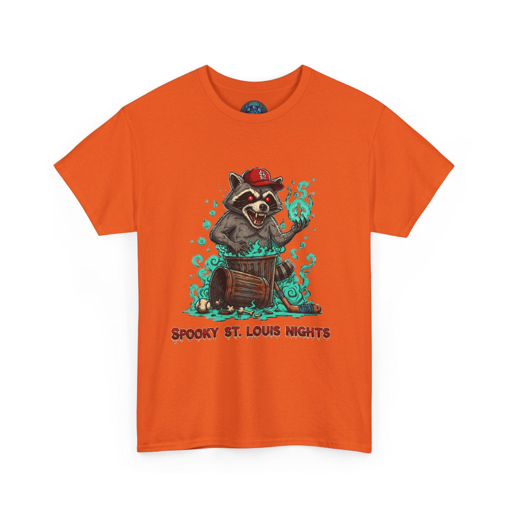Spooky St. Louis Nights Raccoon Tee – Halloween Streetwear