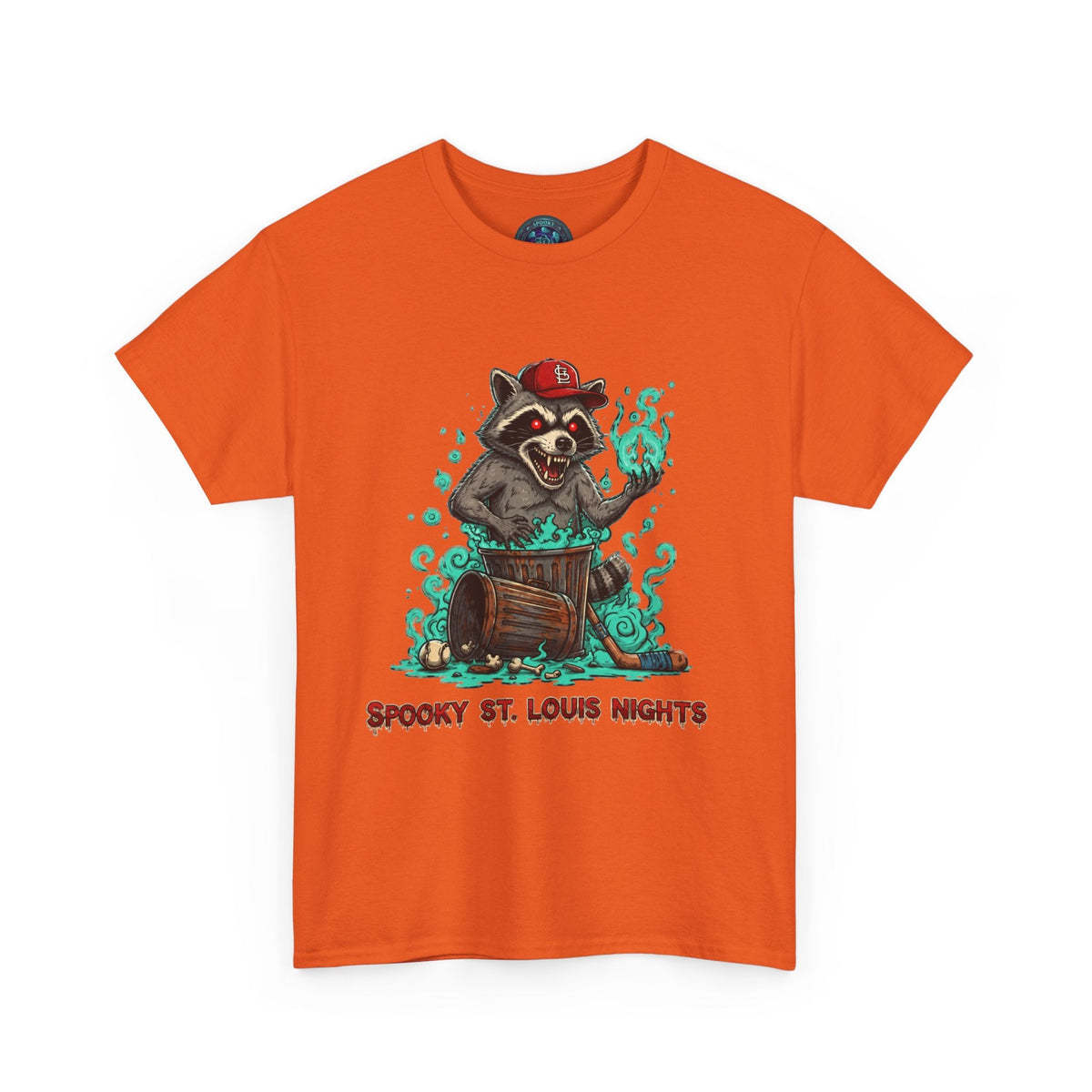 Spooky St. Louis Nights Raccoon Tee – Halloween Streetwear