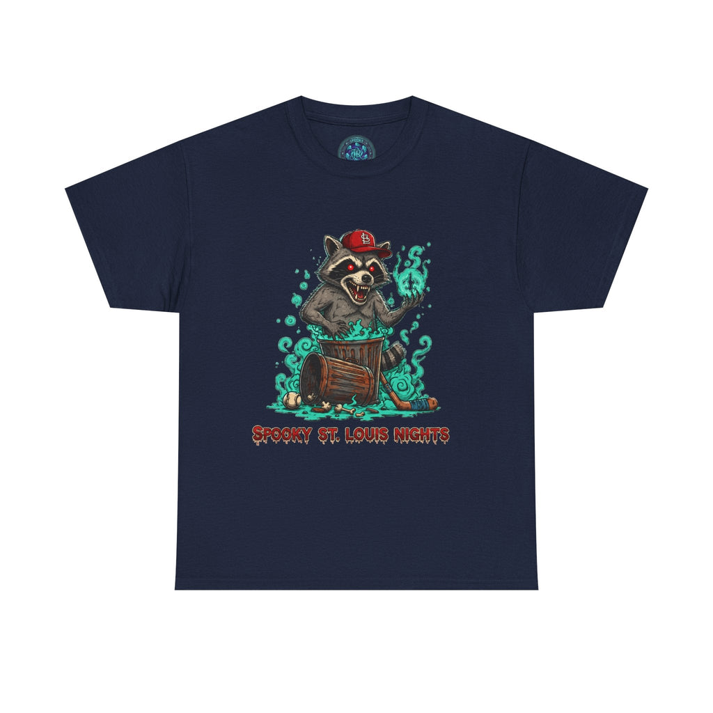 Spooky St. Louis Nights Raccoon Tee – Halloween Streetwear