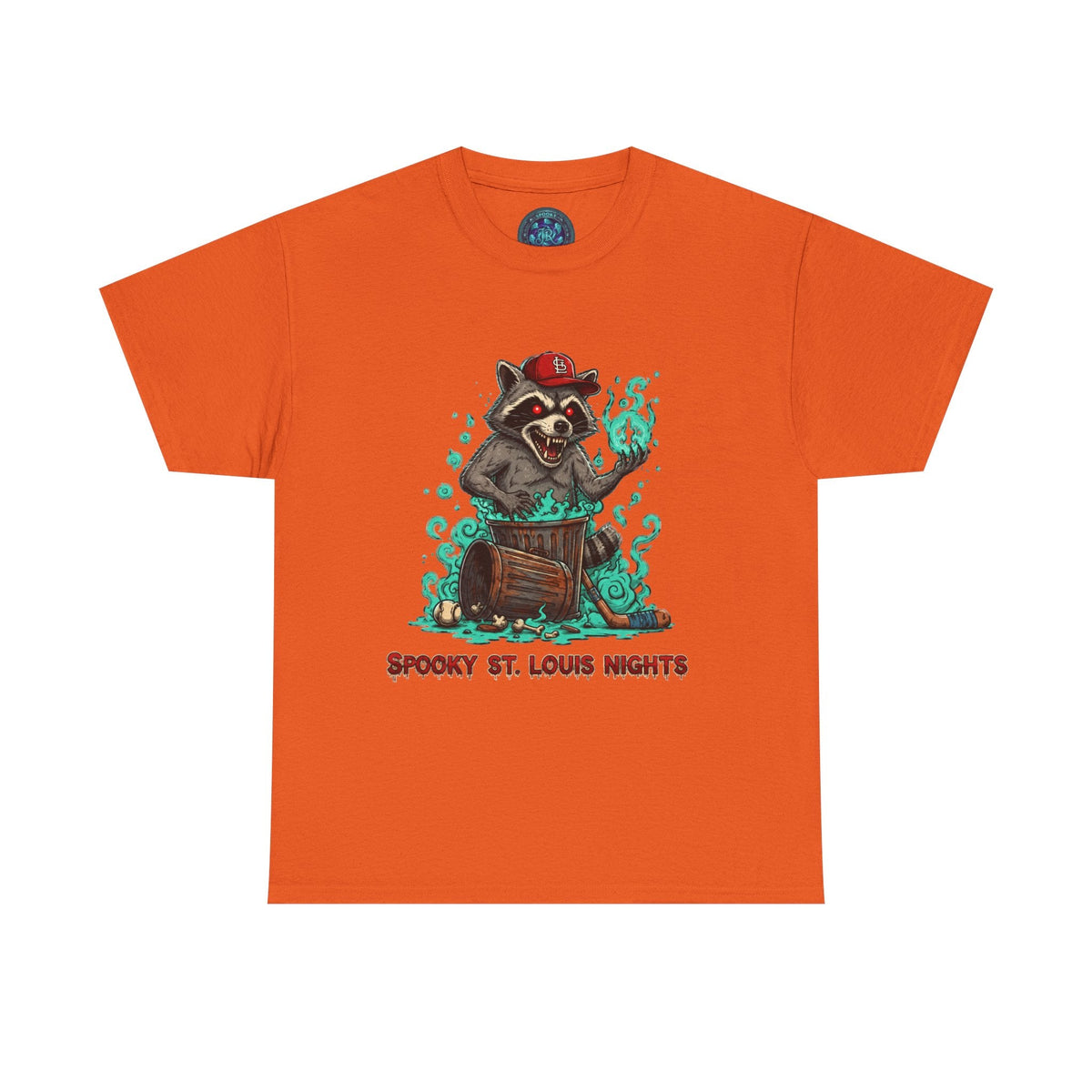 Spooky St. Louis Nights Raccoon Tee – Halloween Streetwear