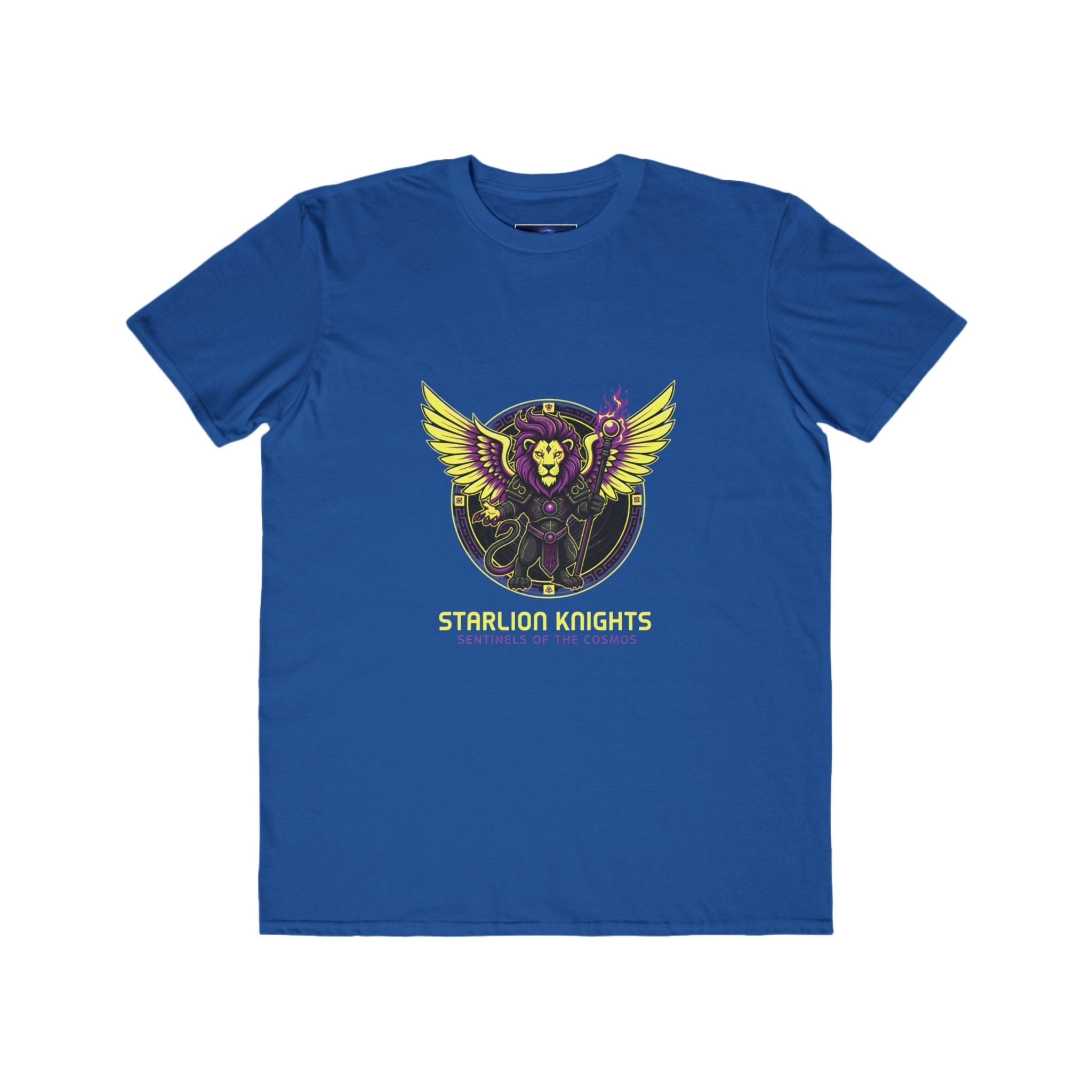 Starlion Knights T‑Shirt — Retro Neon Winged Lion Gaming Tee Printify