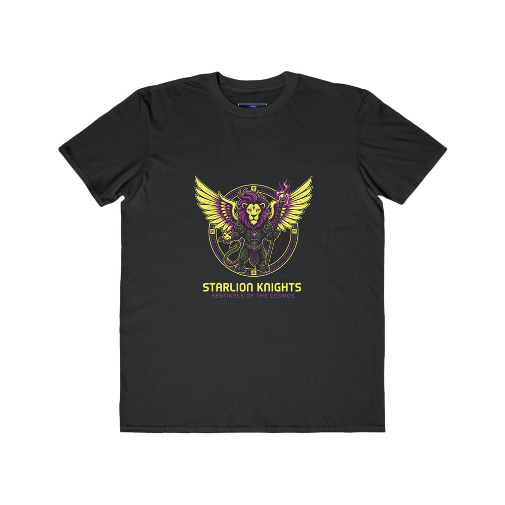 Starlion Knights T‑Shirt — Retro Neon Winged Lion Gaming Tee Printify