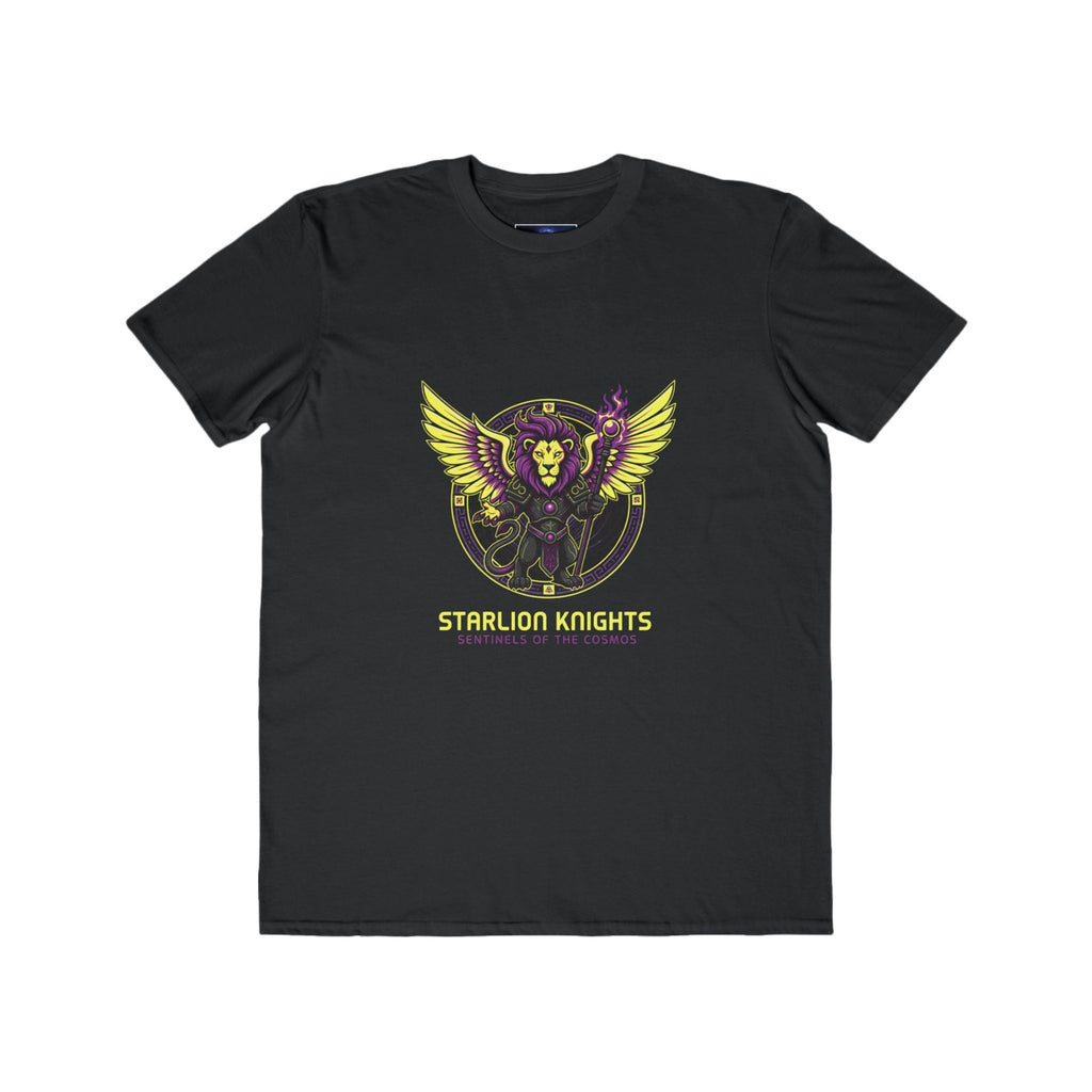 Starlion Knights T‑Shirt — Retro Neon Winged Lion Gaming Tee Printify