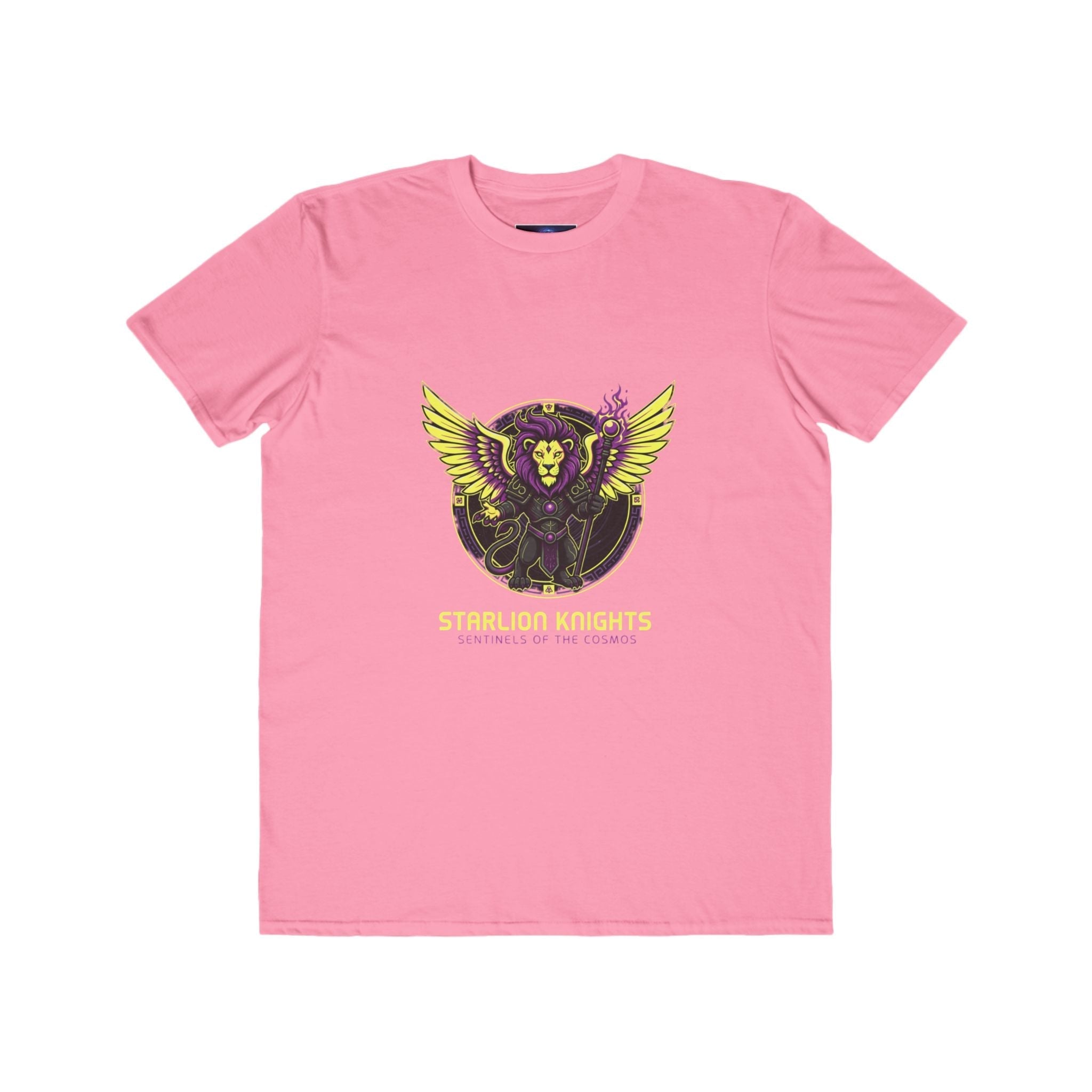 Starlion Knights T‑Shirt — Retro Neon Winged Lion Gaming Tee Printify
