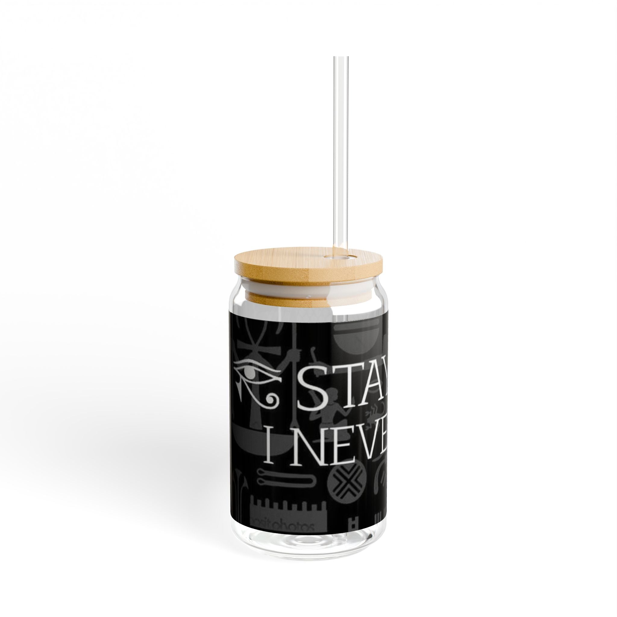 Stay Wild Sipper Glass, 16oz | Glass Straw Lifestyle Drinkware, Eco-friendly Party Mug, Unique Gift for Nature Lovers