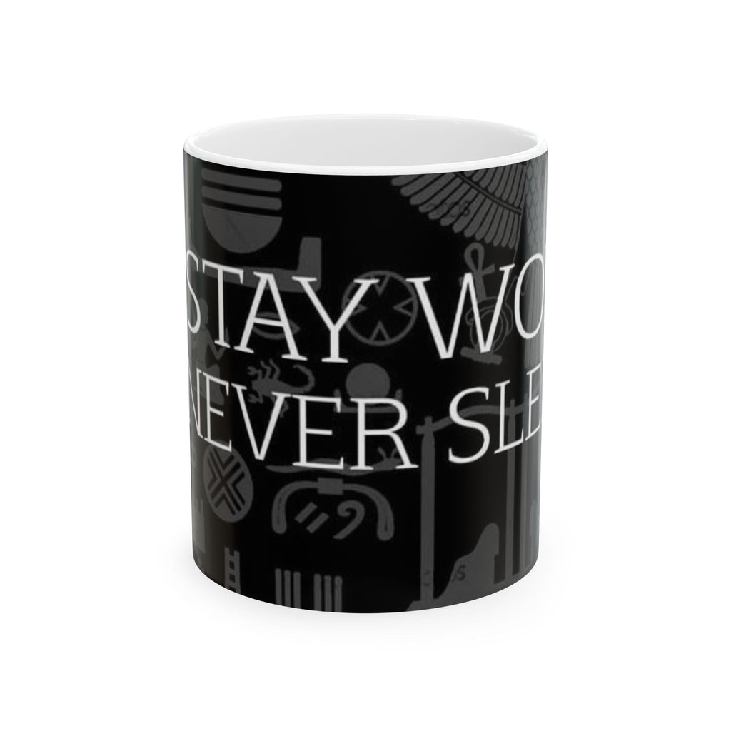 Stay Woke Motivational Coffee Mug - Perfect for Coffee Lovers, Gift for Friends, Home Office, Inspirational Drinkware