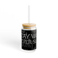 Stay Wild Sipper Glass, 16oz | Glass Straw Lifestyle Drinkware, Eco-friendly Party Mug, Unique Gift for Nature Lovers Printify