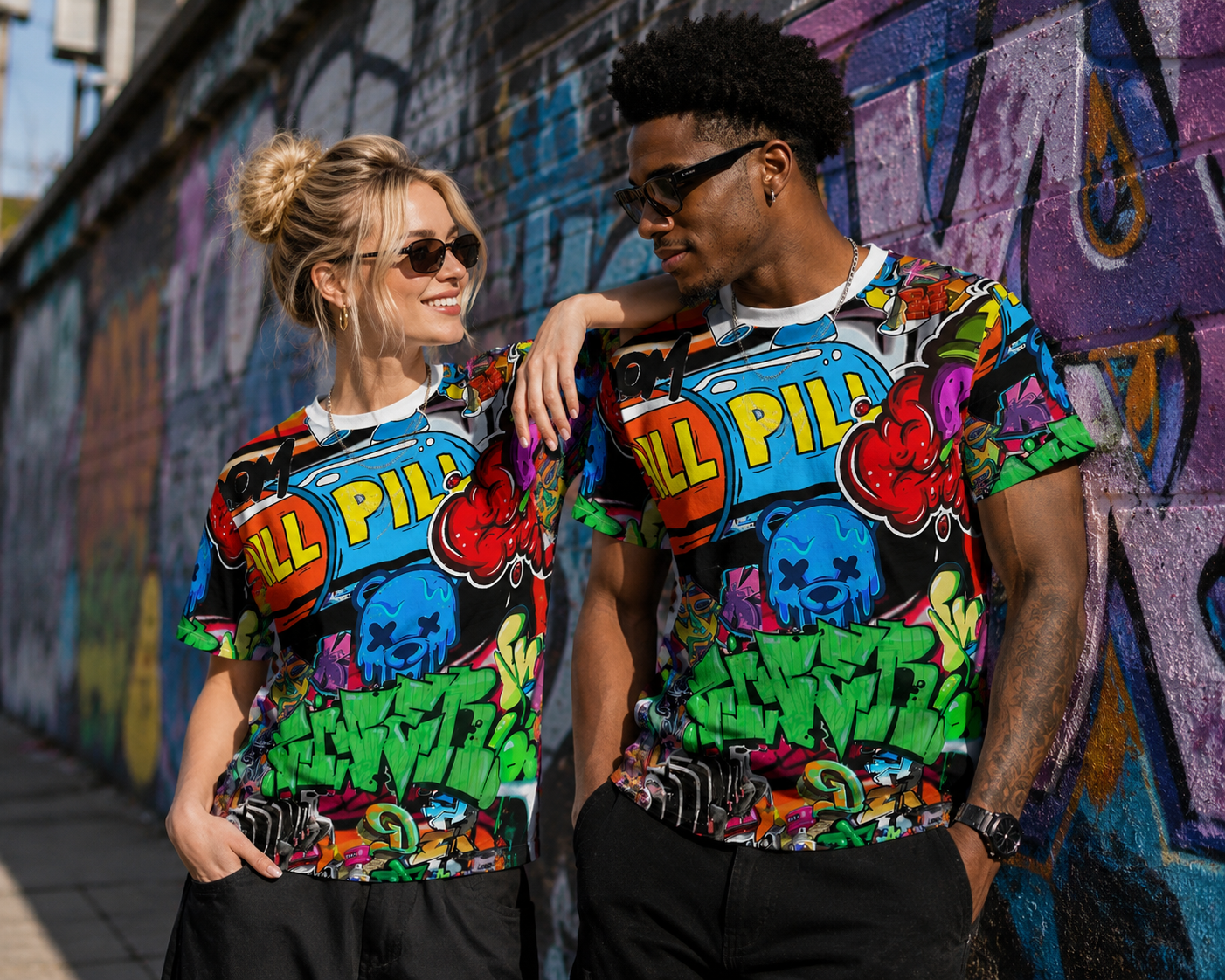 Street Chaos Graffiti AOP Tee