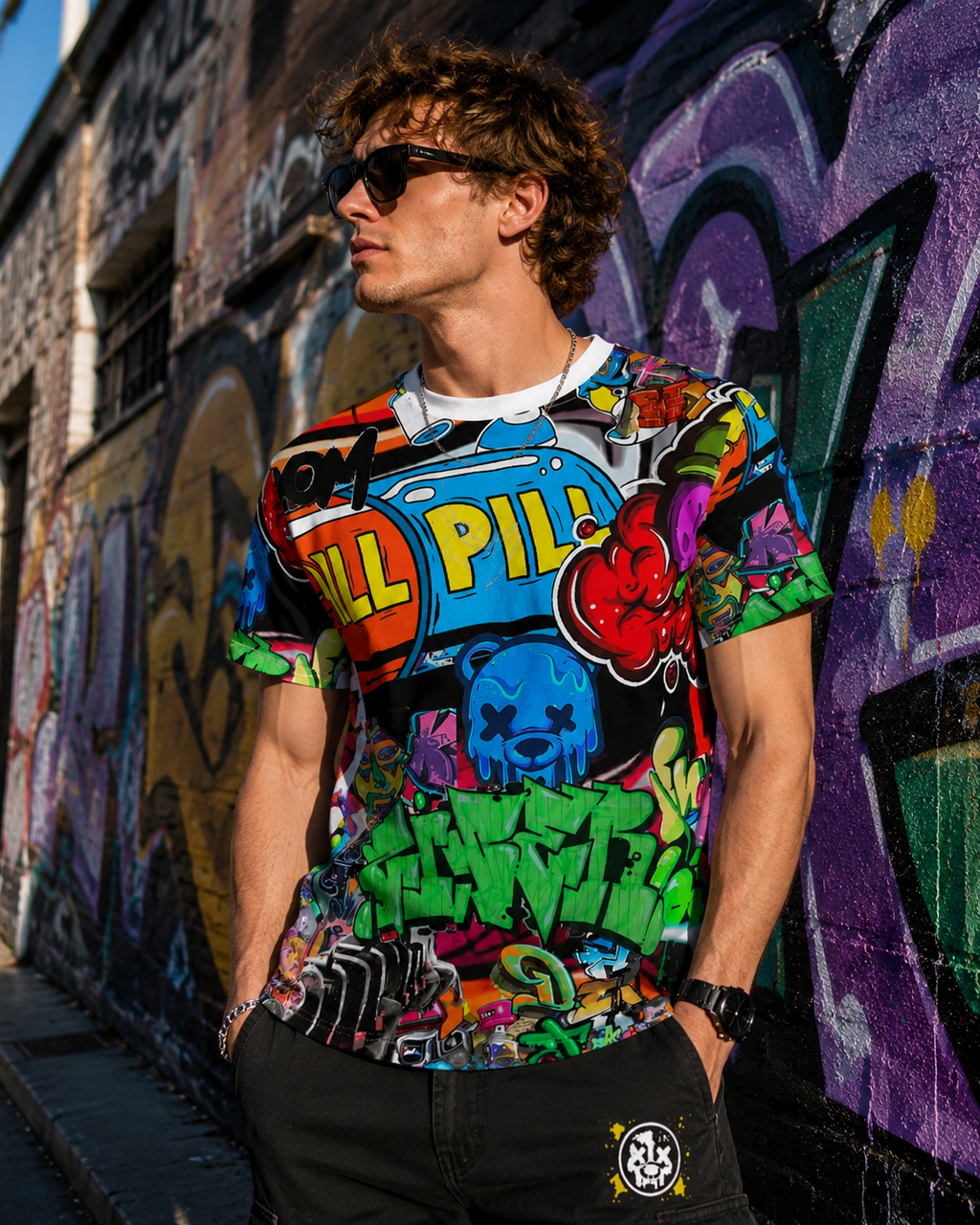 Street Chaos Graffiti AOP Tee