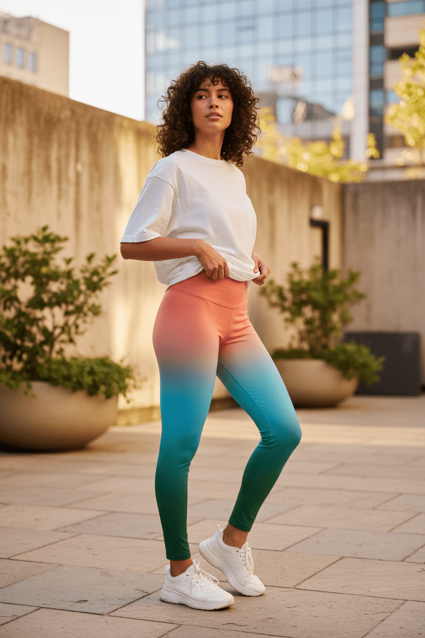 Sunset Gradient Leggings - Movement