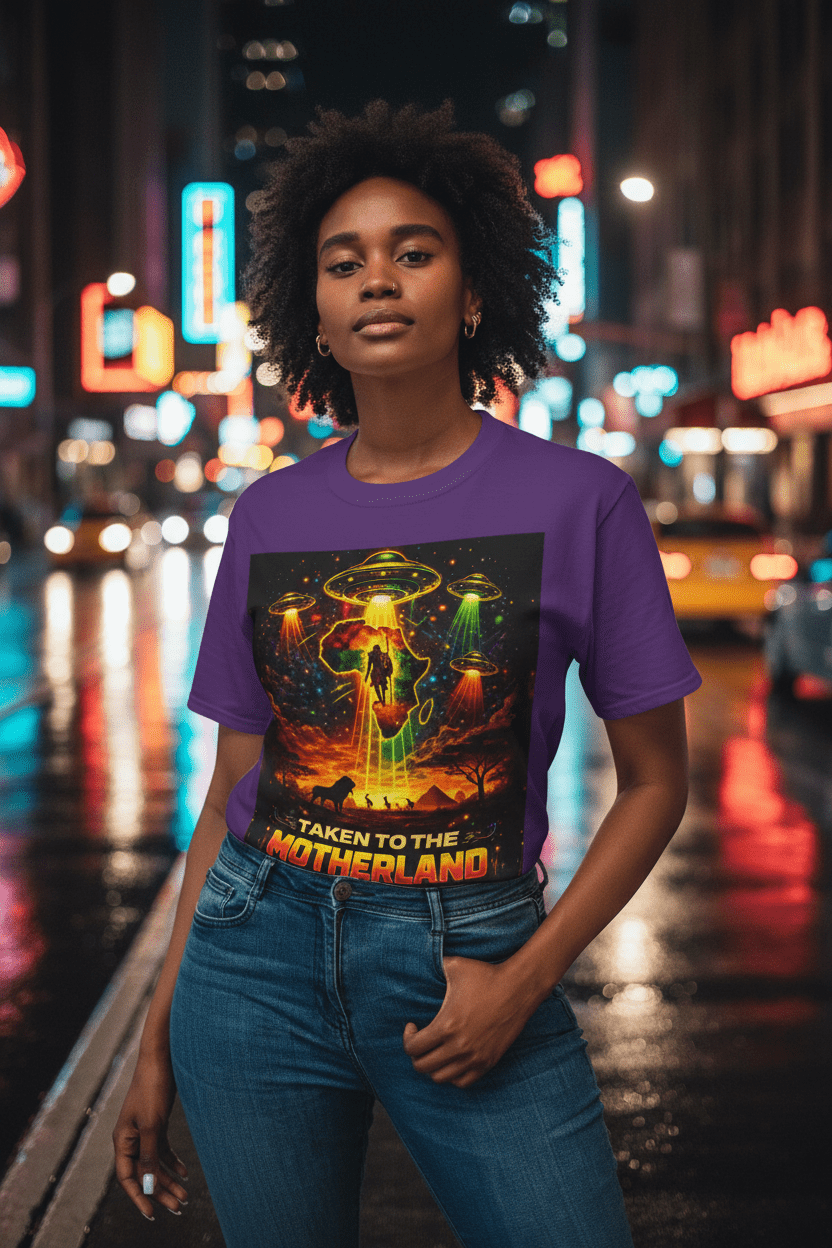 Purple Tee - City Street at Night