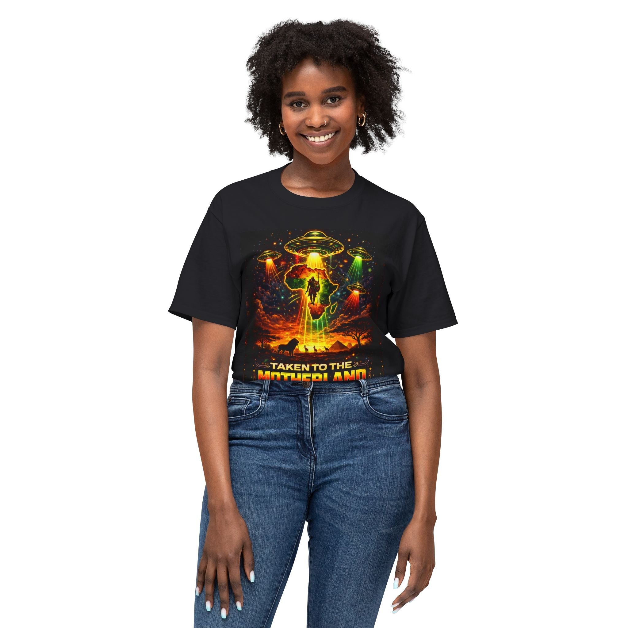 Taken to the Motherland — Afrofuturism UFO Tee Printify