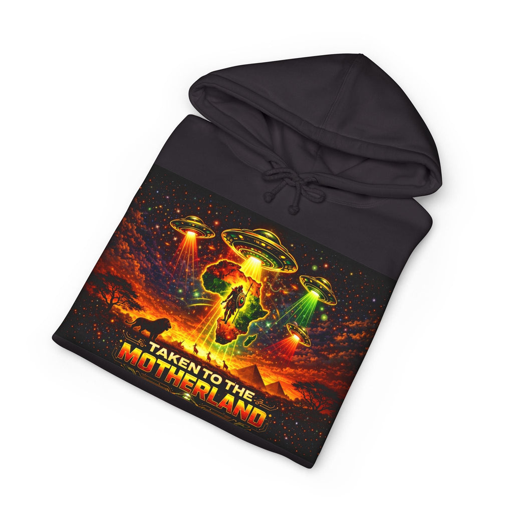 Taken to the Motherland Hoodie — Afro-Cosmic Alien Abduction Streetwear Printify