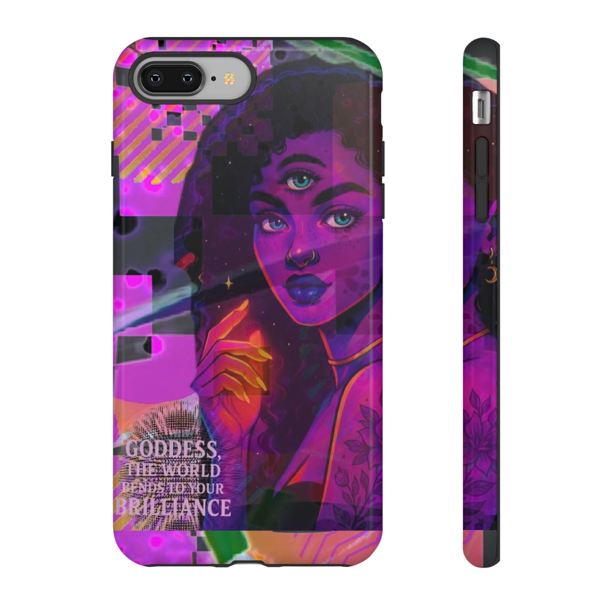 Third-Eye Goddess Phone Case — Neon Psychic Art iPhone Cover