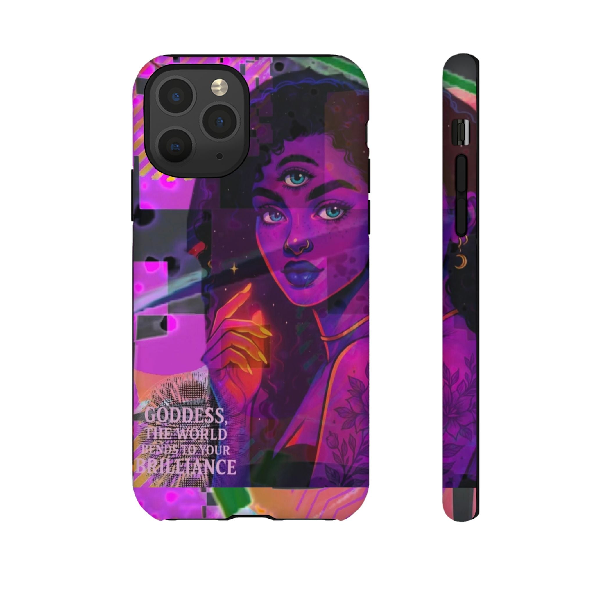Third-Eye Goddess Phone Case — Neon Psychic Art iPhone Cover