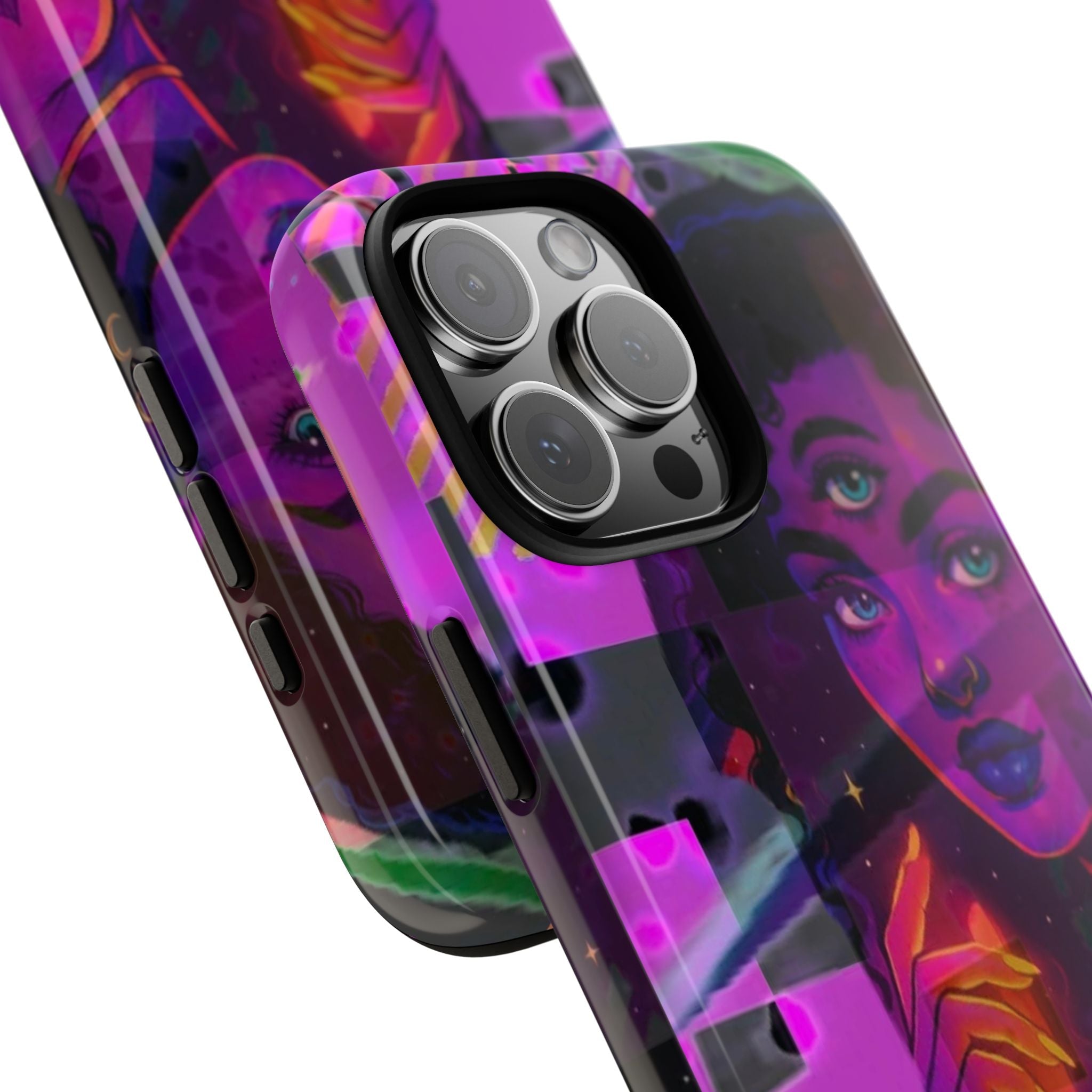 Third-Eye Goddess Phone Case — Neon Psychic Art iPhone Cover