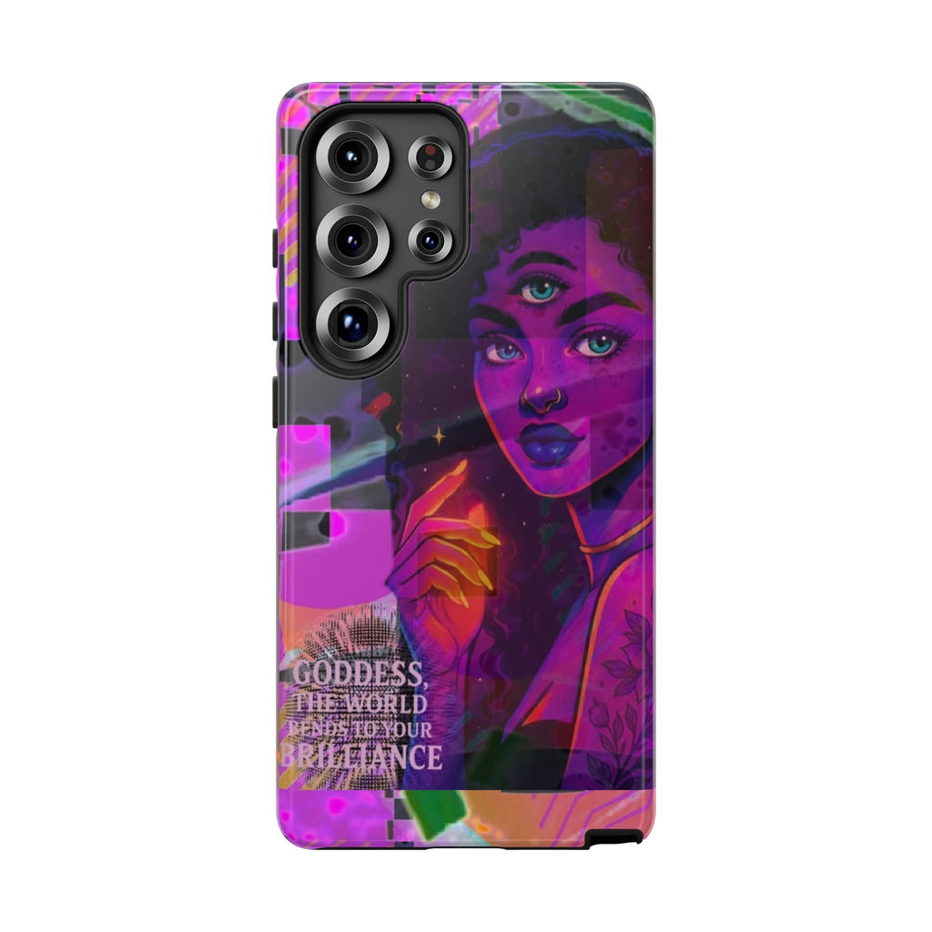 Third-Eye Goddess Phone Case — Neon Psychic Art iPhone Cover