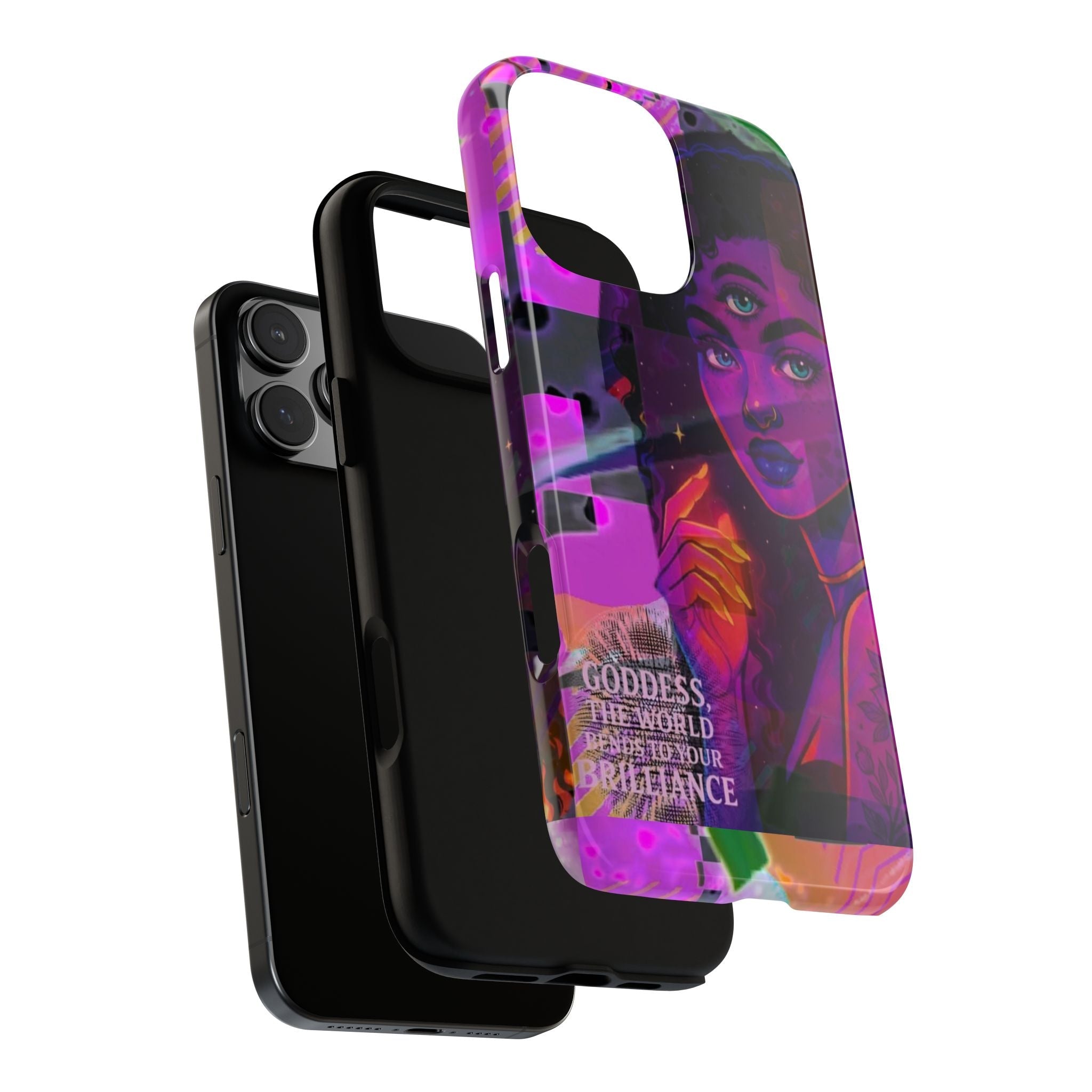 Third-Eye Goddess Phone Case — Neon Psychic Art iPhone Cover