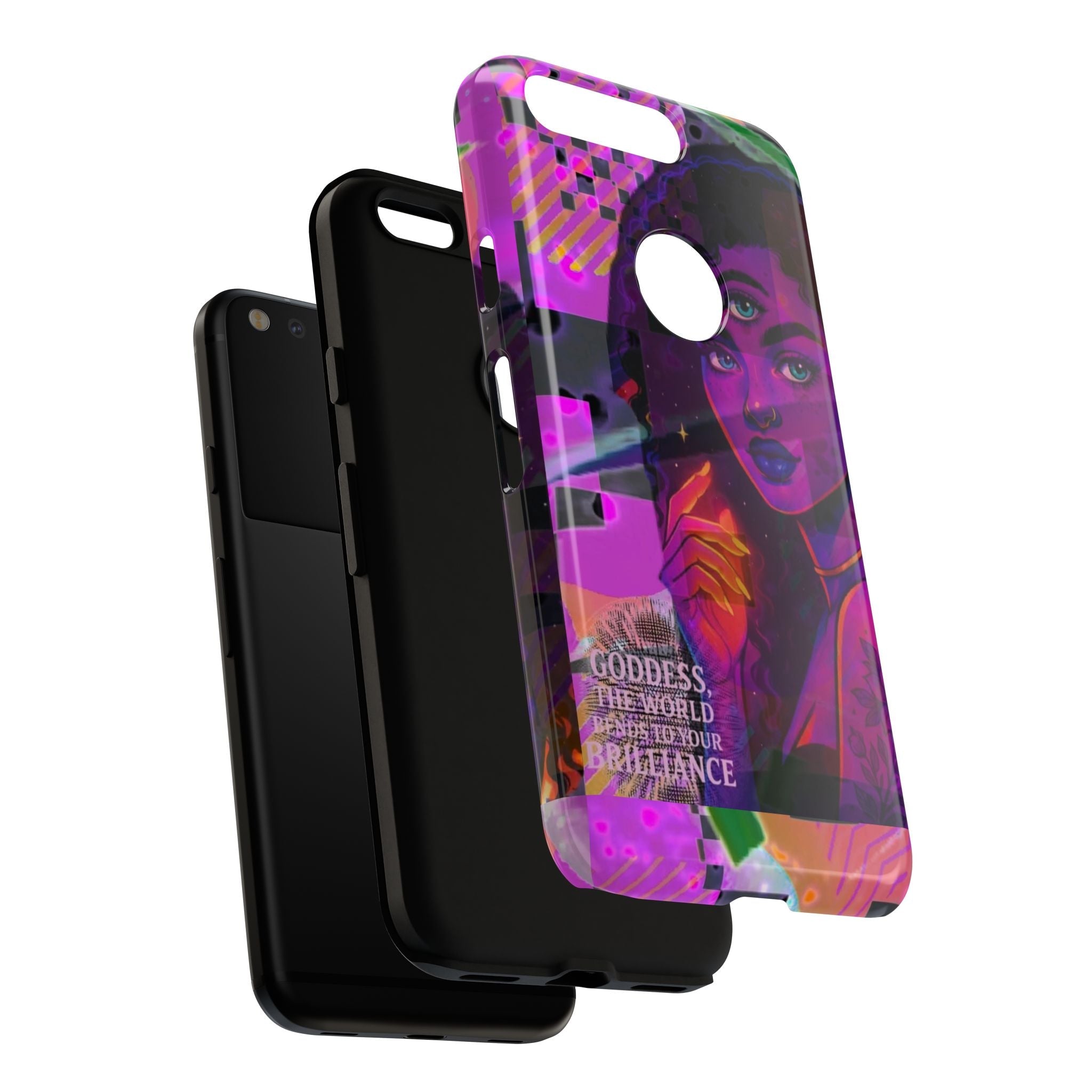 Third-Eye Goddess Phone Case — Neon Psychic Art iPhone Cover
