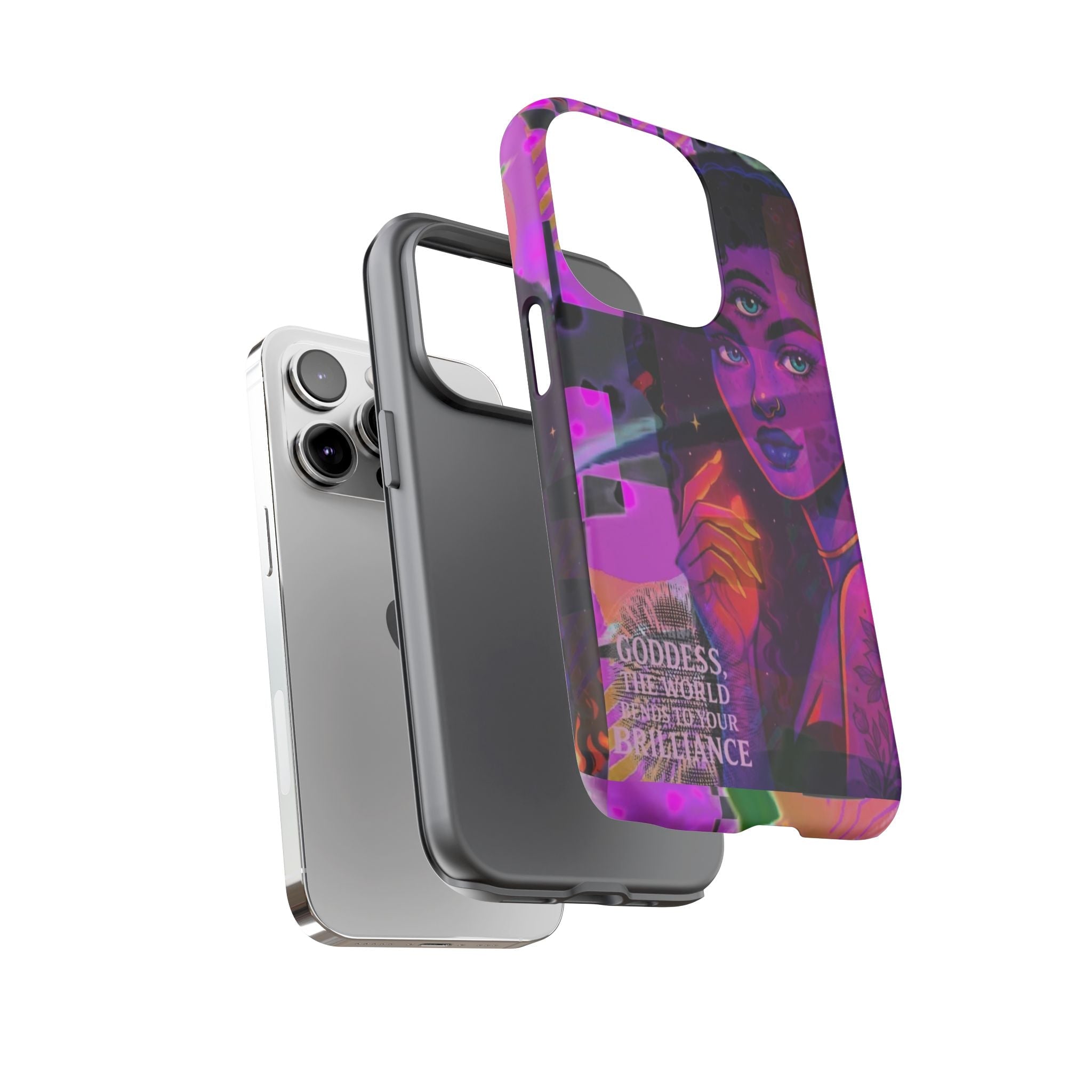 Third-Eye Goddess Phone Case — Neon Psychic Art iPhone Cover