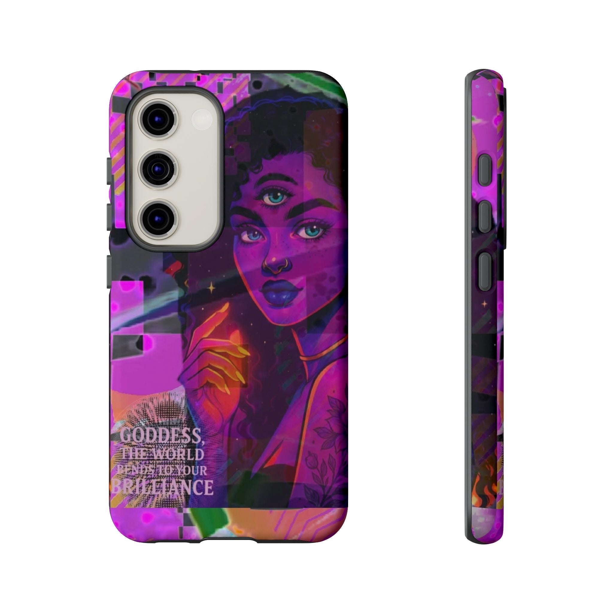 Third-Eye Goddess Phone Case — Neon Psychic Art iPhone Cover