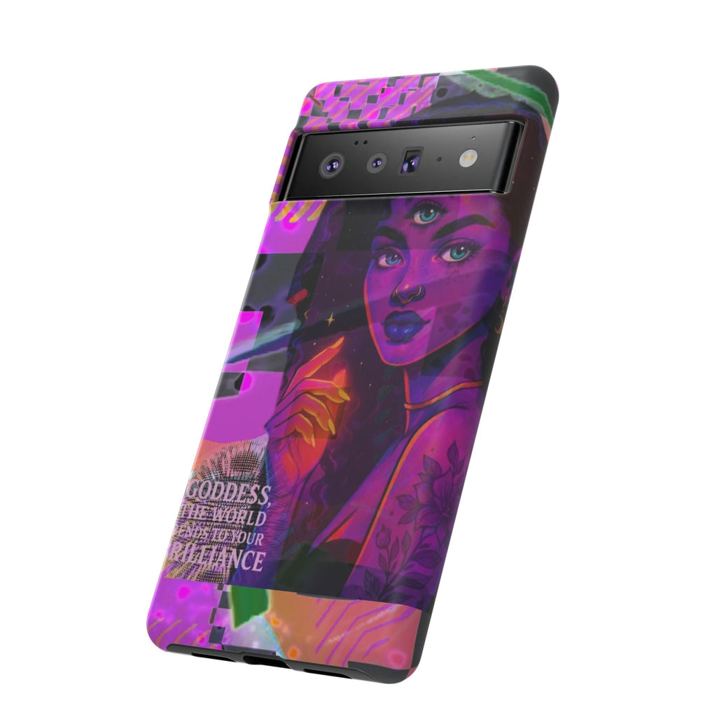 Third-Eye Goddess Phone Case — Neon Psychic Art iPhone Cover