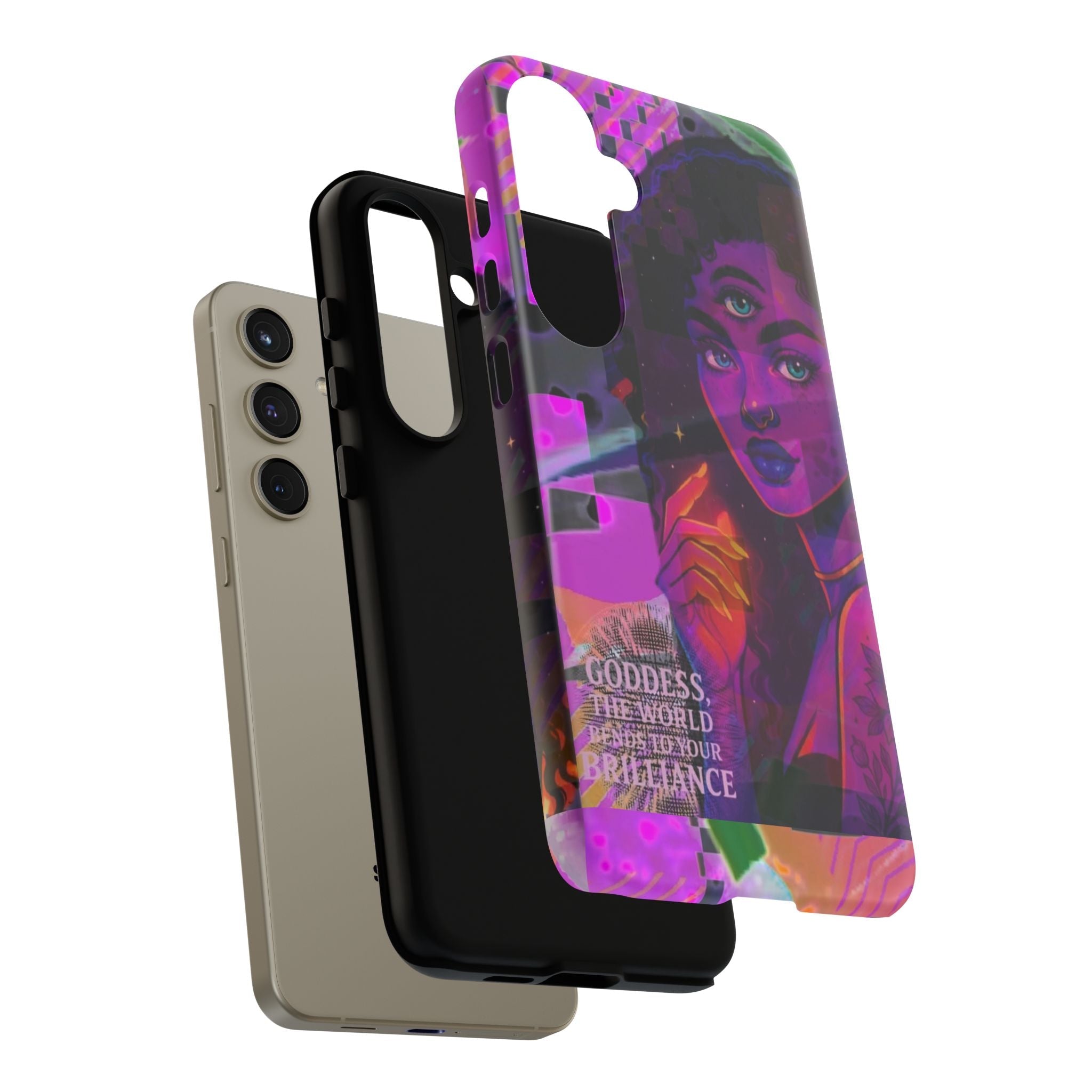 Third-Eye Goddess Phone Case — Neon Psychic Art iPhone Cover