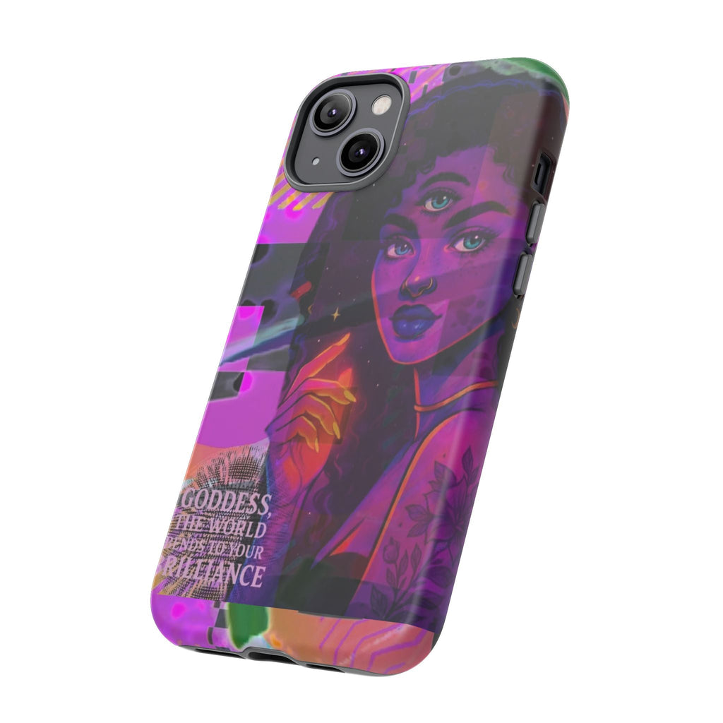 Third-Eye Goddess Phone Case — Neon Psychic Art iPhone Cover
