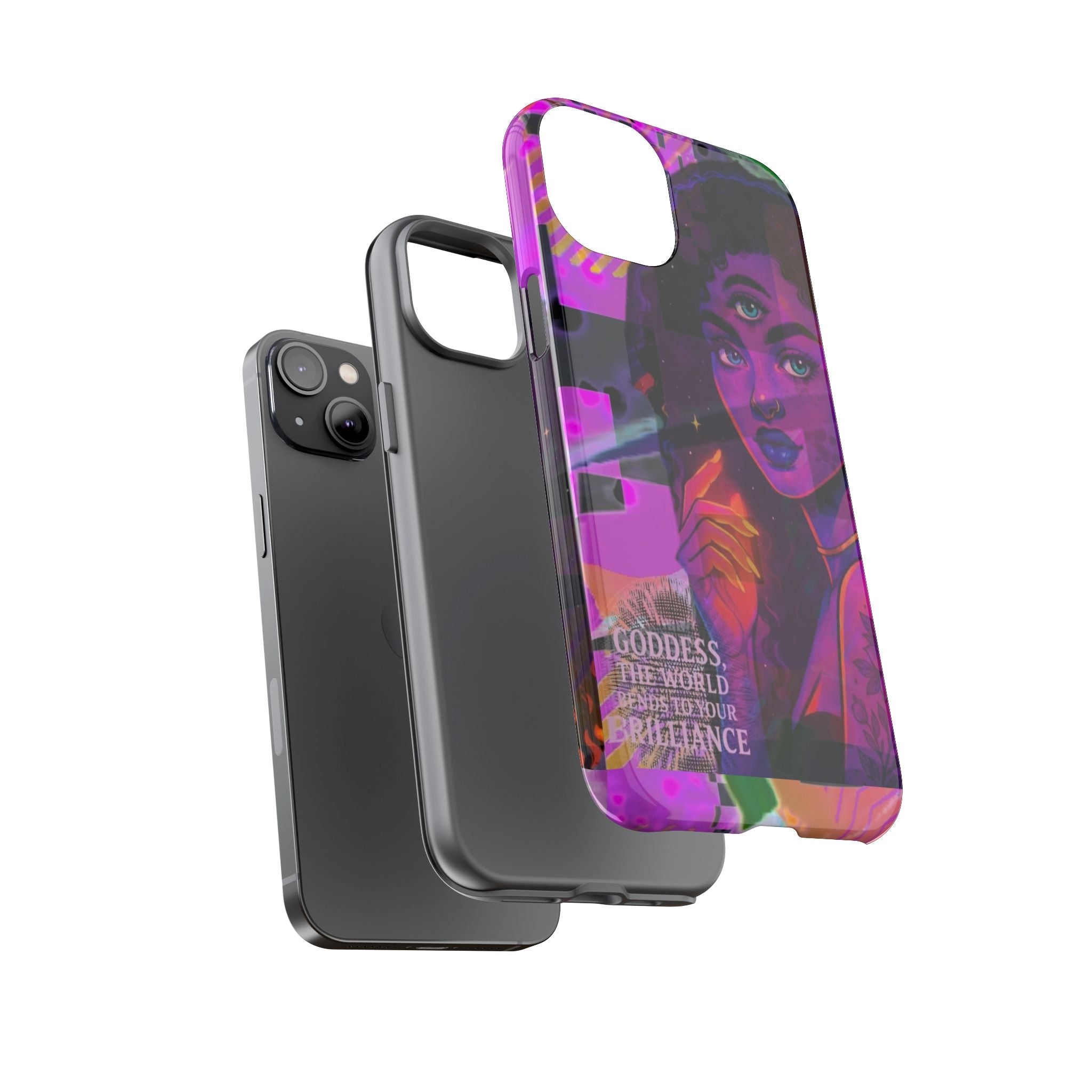 Third-Eye Goddess Phone Case — Neon Psychic Art iPhone Cover