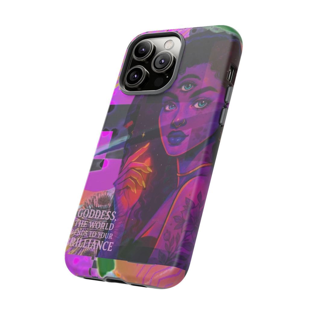 Third-Eye Goddess Phone Case — Neon Psychic Art iPhone Cover