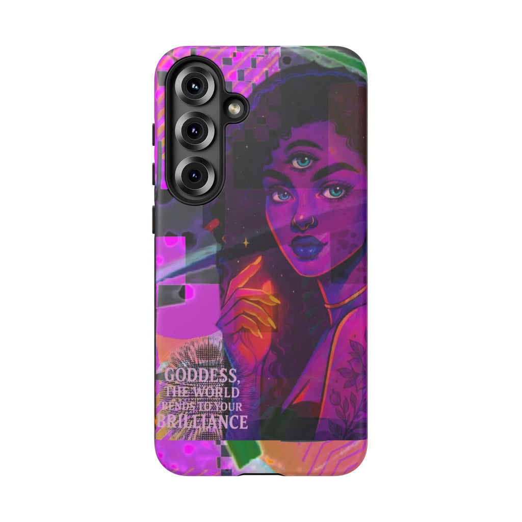 Third-Eye Goddess Phone Case — Neon Psychic Art iPhone Cover