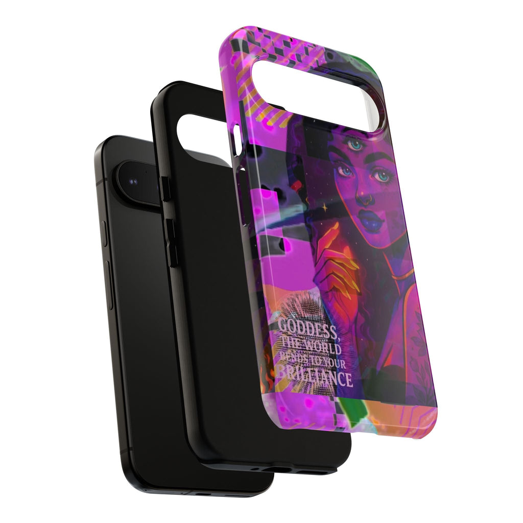 Third-Eye Goddess Phone Case — Neon Psychic Art iPhone Cover