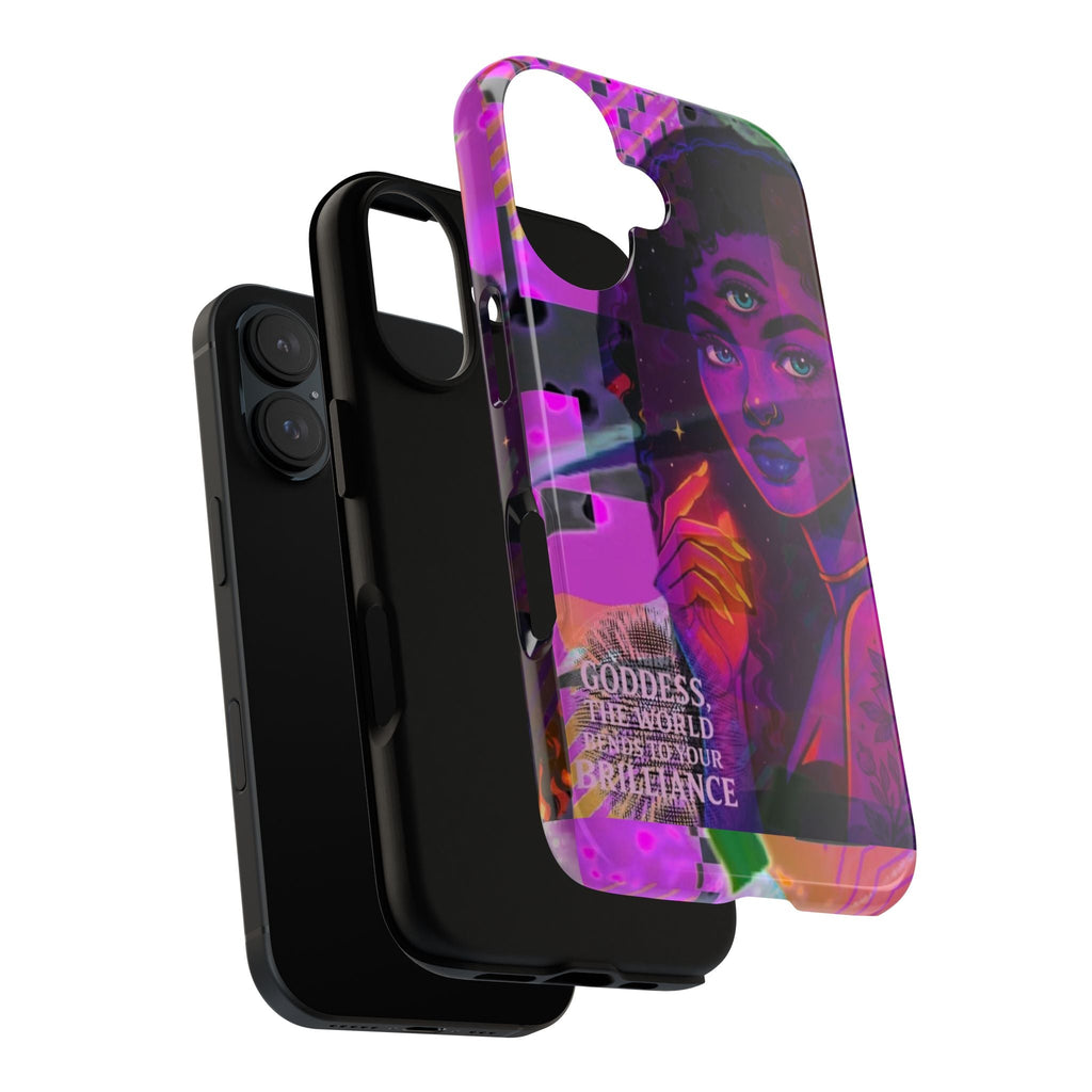Third-Eye Goddess Phone Case — Neon Psychic Art iPhone Cover