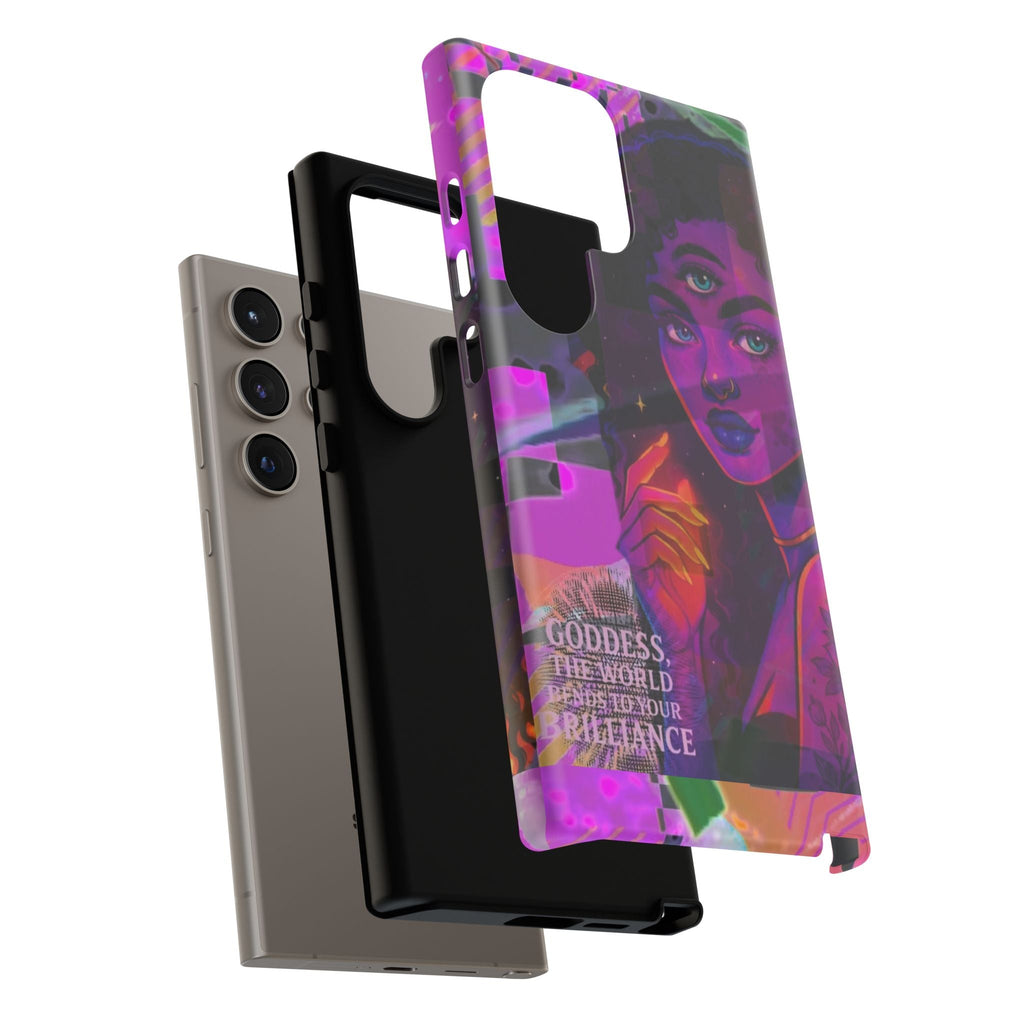 Third-Eye Goddess Phone Case — Neon Psychic Art iPhone Cover