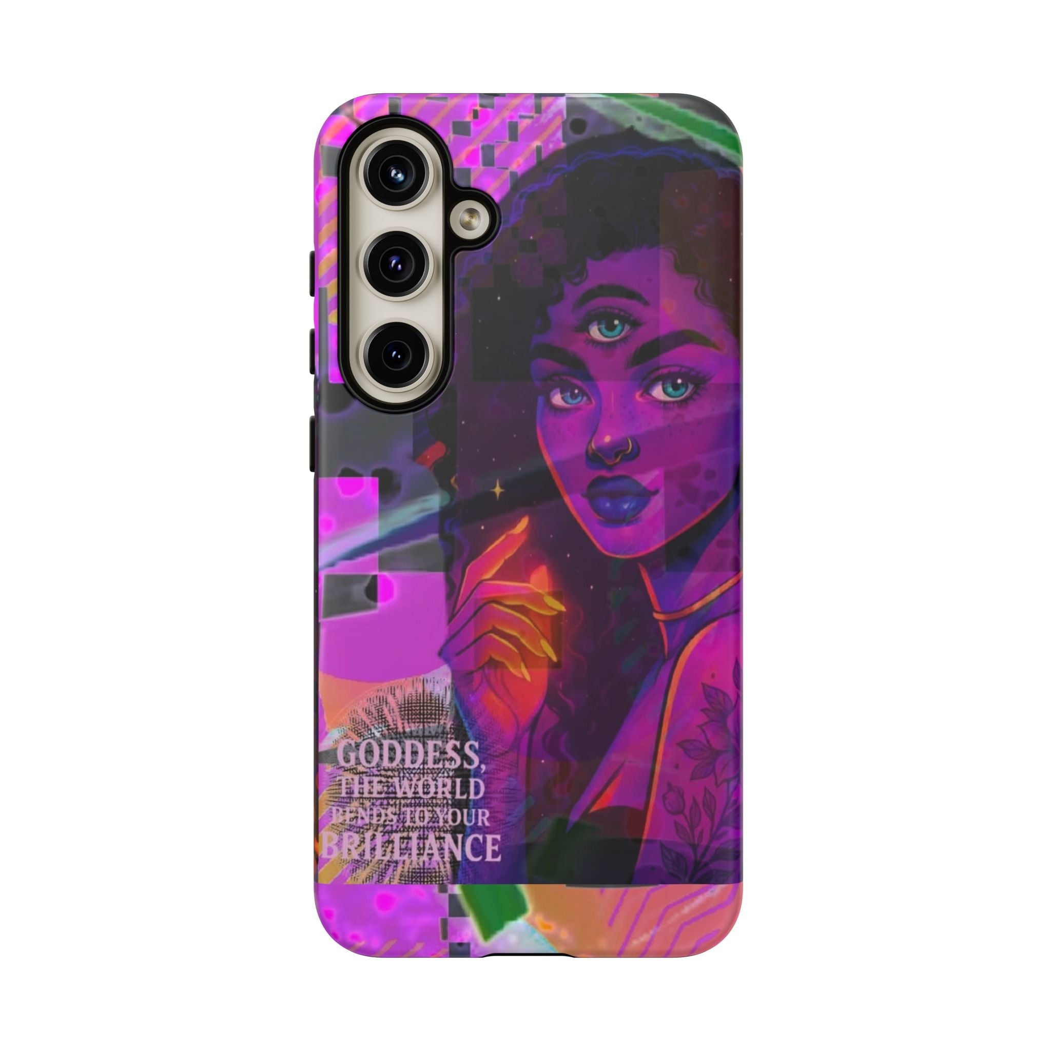 Third-Eye Goddess Phone Case — Neon Psychic Art iPhone Cover