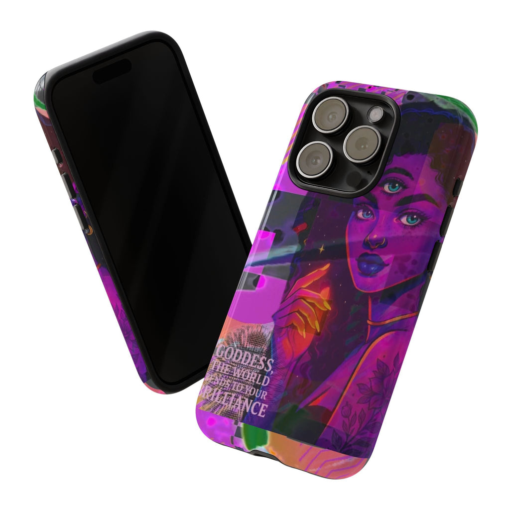 Third-Eye Goddess Phone Case — Neon Psychic Art iPhone Cover