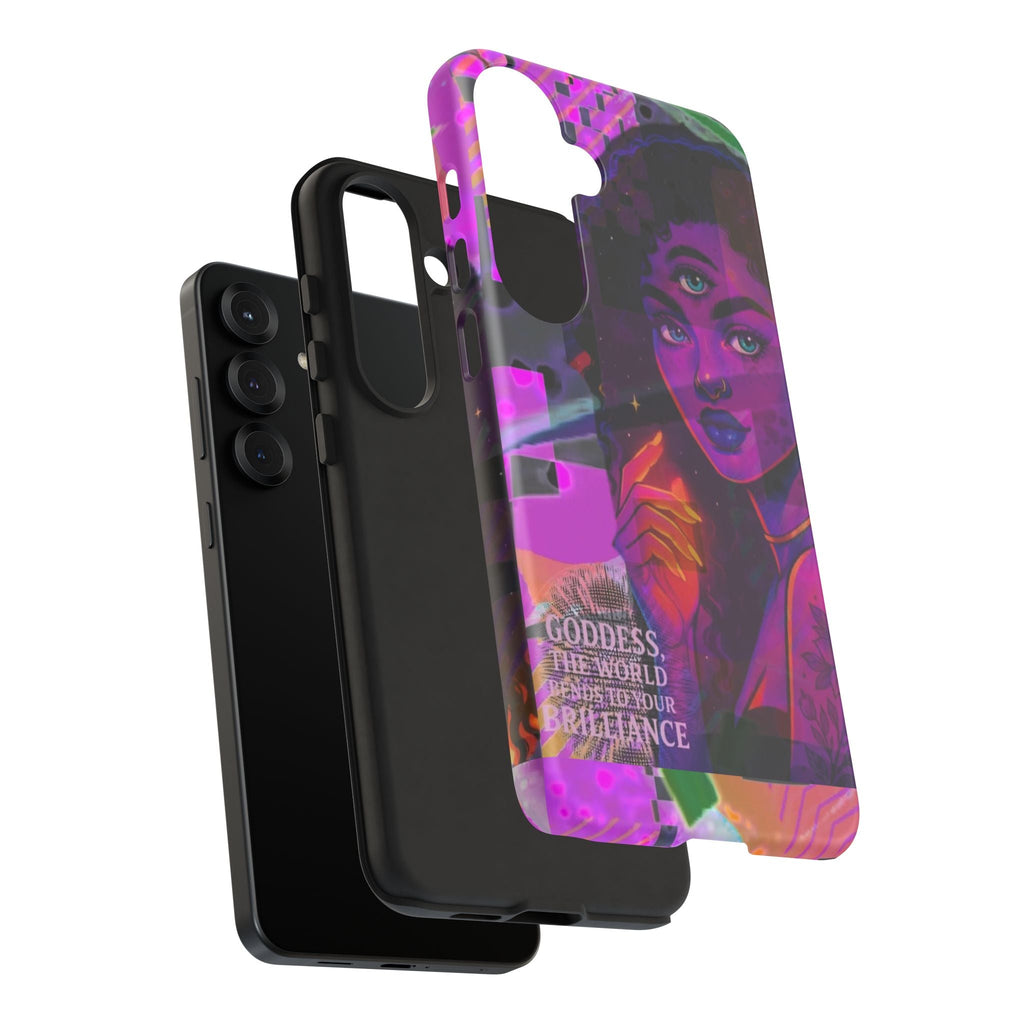 Third-Eye Goddess Phone Case — Neon Psychic Art iPhone Cover