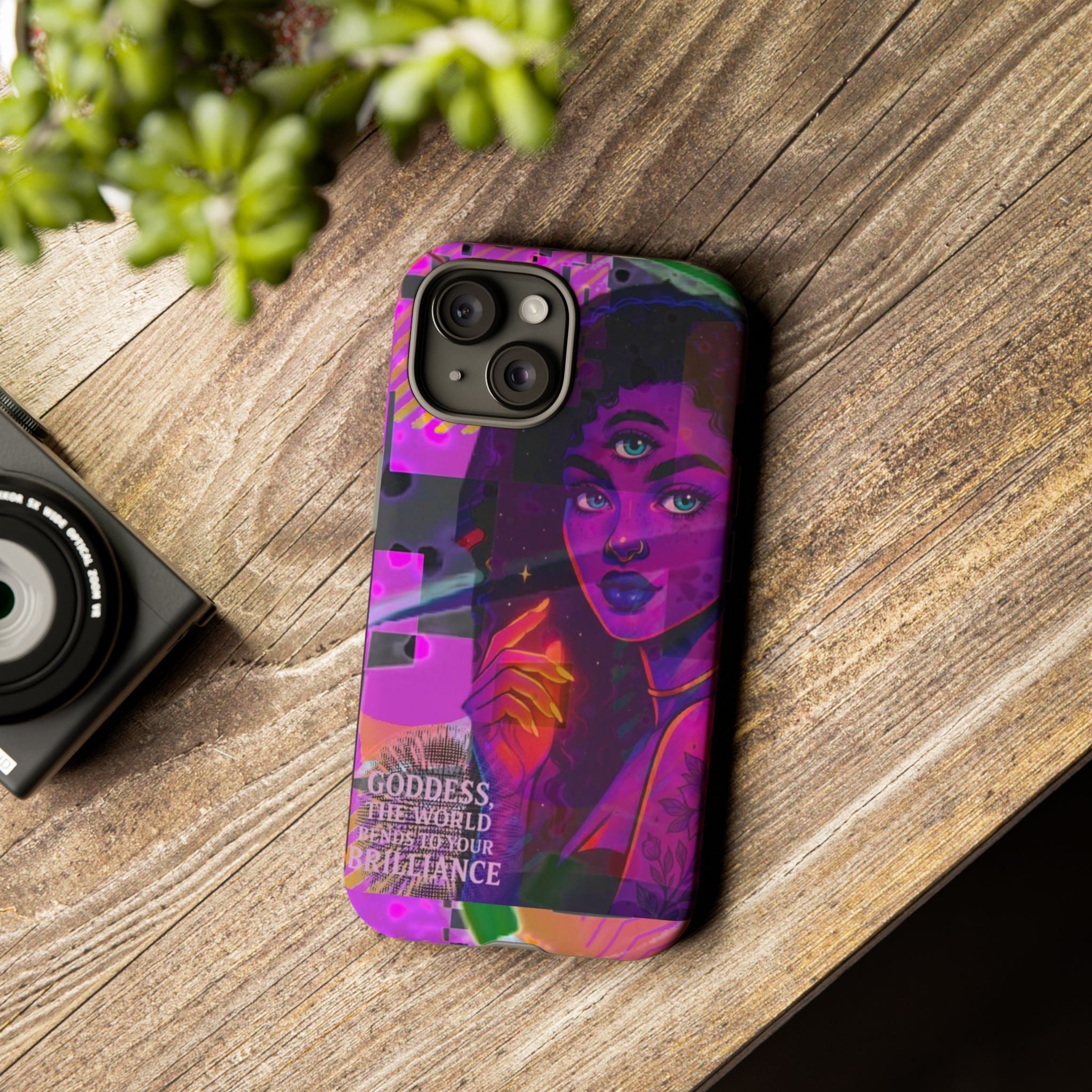 Third-Eye Goddess Phone Case — Neon Psychic Art iPhone Cover