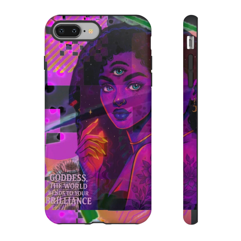 Third-Eye Goddess Phone Case — Neon Psychic Art iPhone Cover