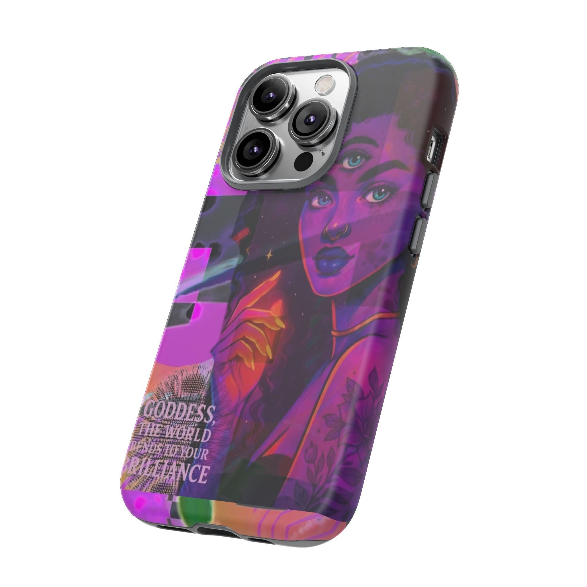 Third-Eye Goddess Phone Case — Neon Psychic Art iPhone Cover