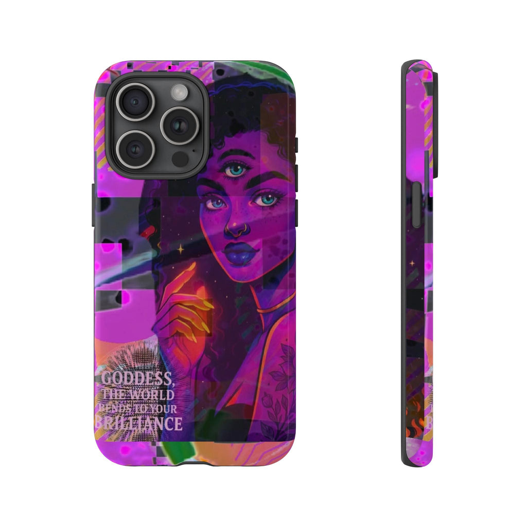 Third-Eye Goddess Phone Case — Neon Psychic Art iPhone Cover