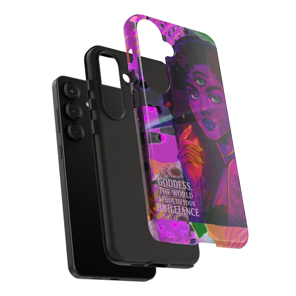 Third-Eye Goddess Phone Case — Neon Psychic Art iPhone Cover