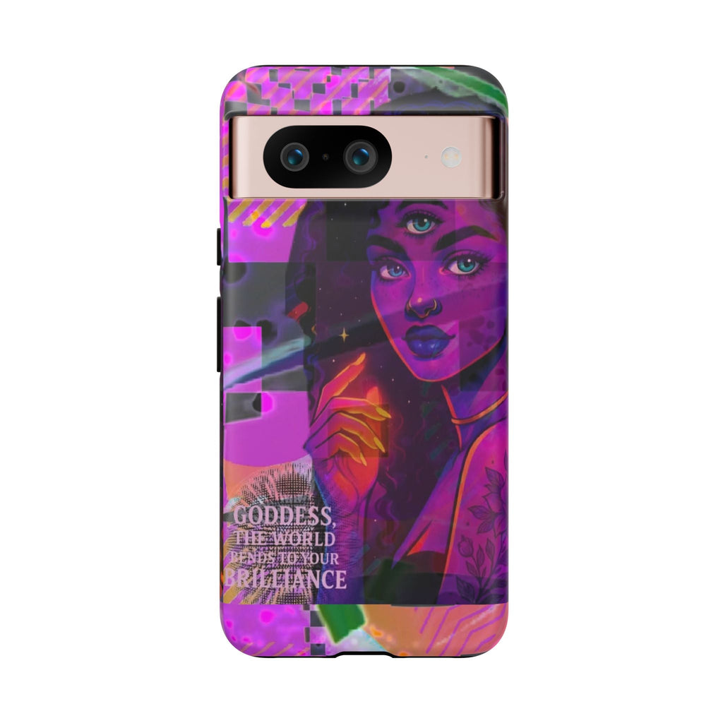 Third-Eye Goddess Phone Case — Neon Psychic Art iPhone Cover