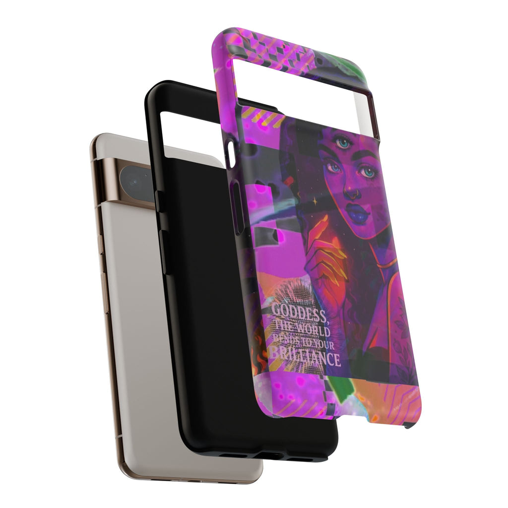 Third-Eye Goddess Phone Case — Neon Psychic Art iPhone Cover