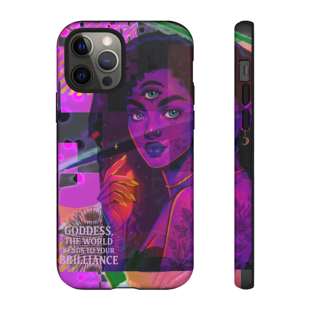 Third-Eye Goddess Phone Case — Neon Psychic Art iPhone Cover