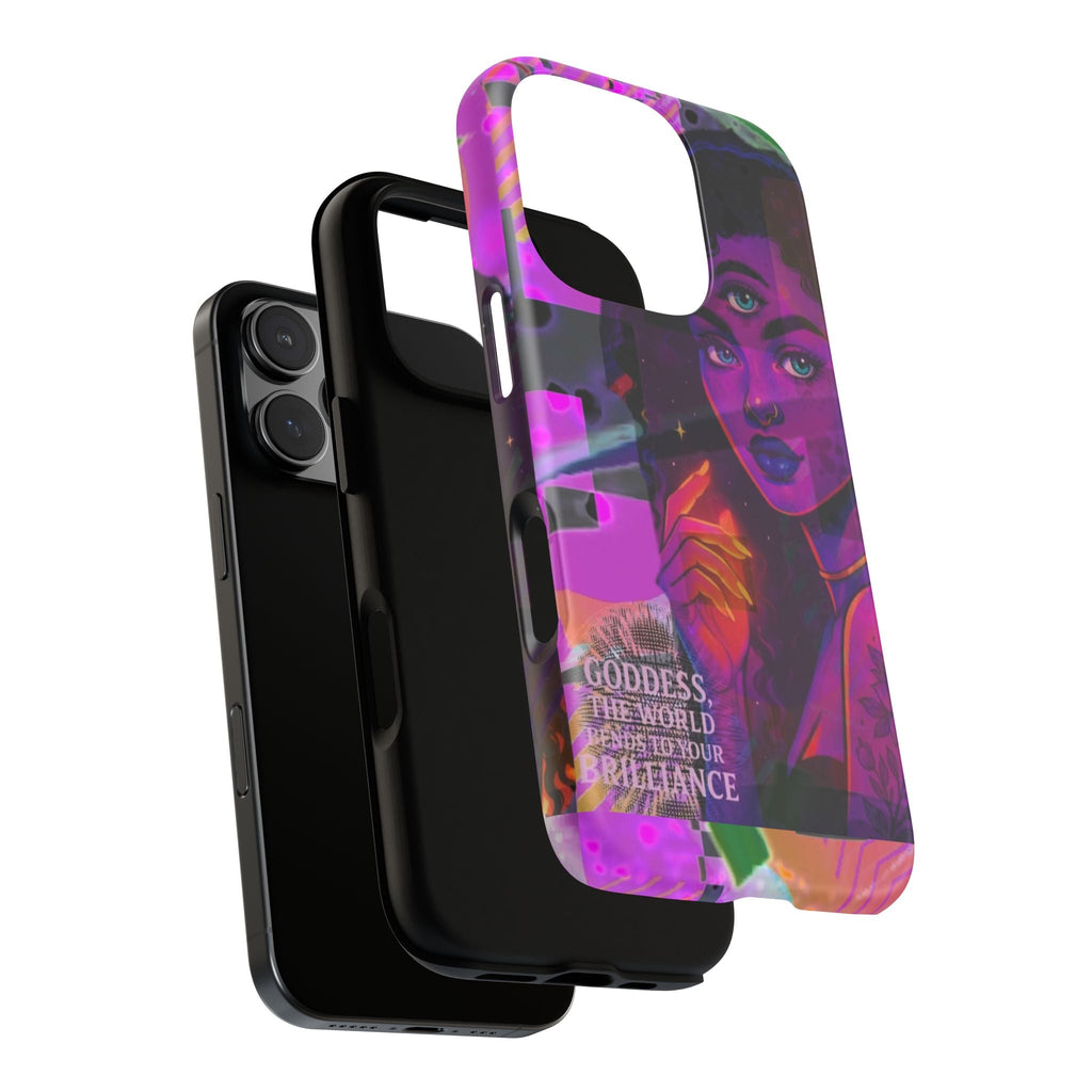 Third-Eye Goddess Phone Case — Neon Psychic Art iPhone Cover