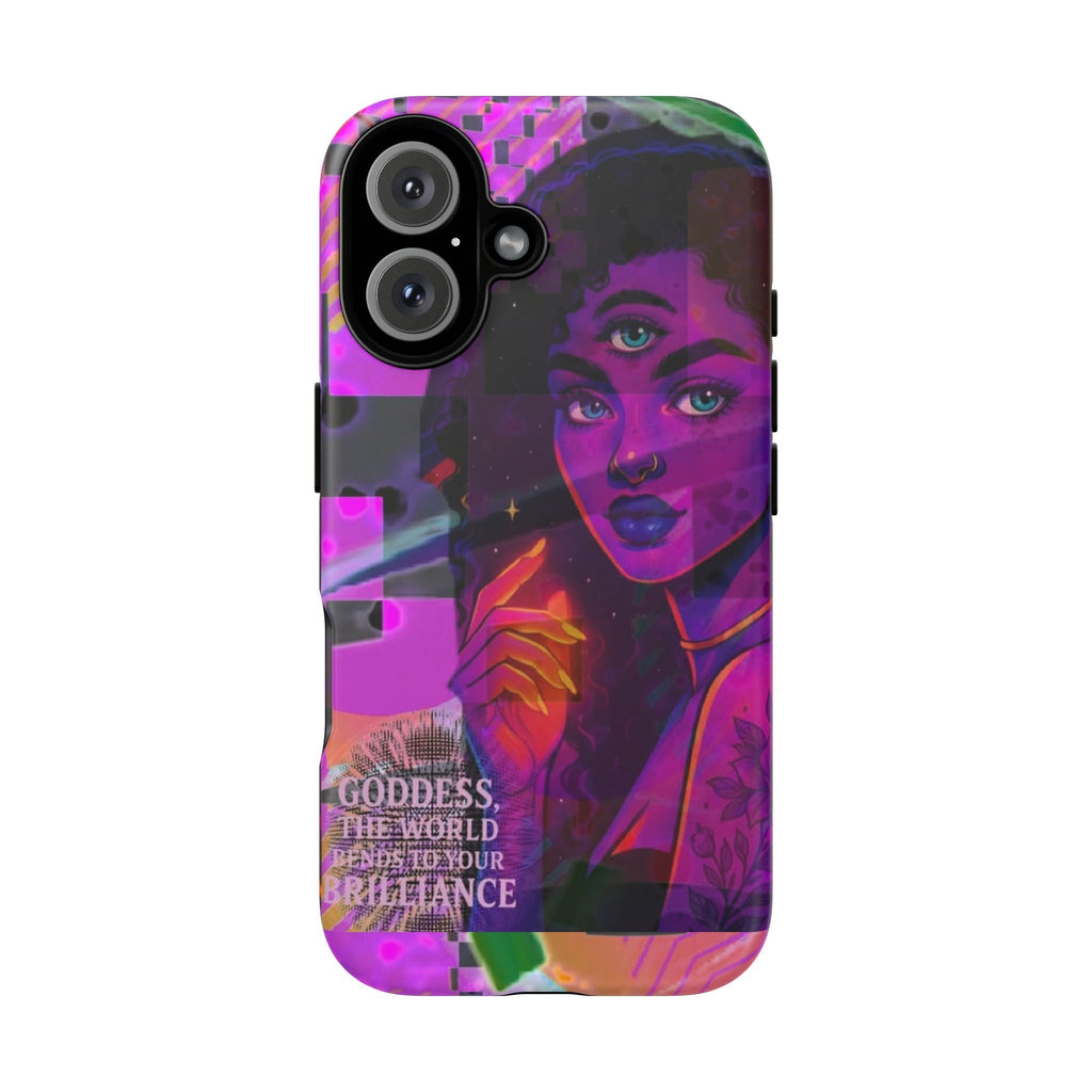 Third-Eye Goddess Phone Case — Neon Psychic Art iPhone Cover