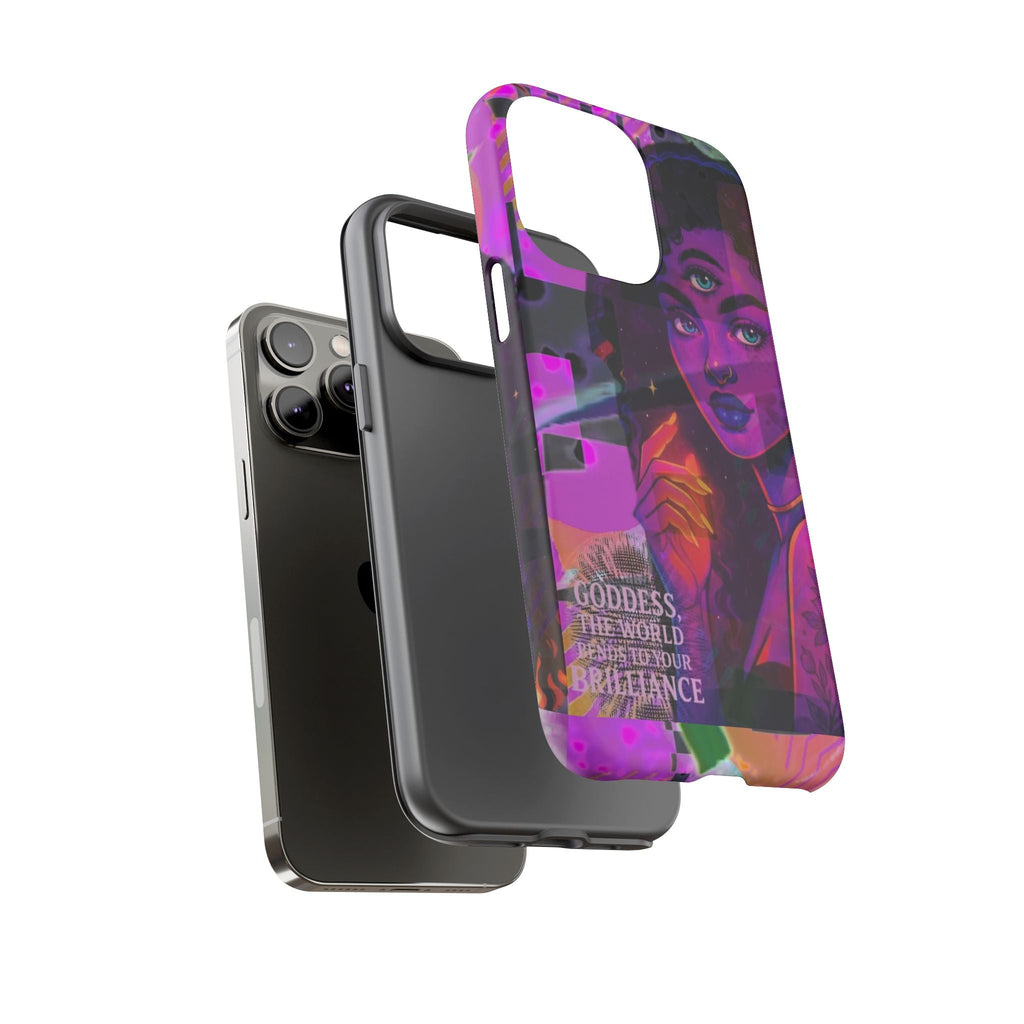 Third-Eye Goddess Phone Case — Neon Psychic Art iPhone Cover